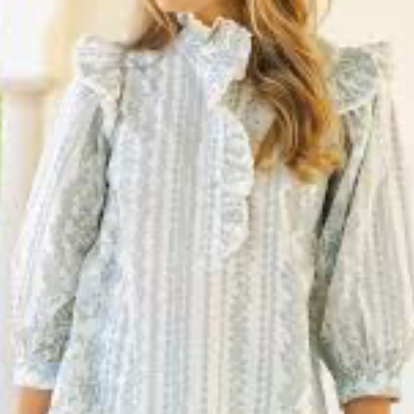 Womens Large Cotton Top Victorian Garden Blouse Crochet Coquette Shirt Edwardian