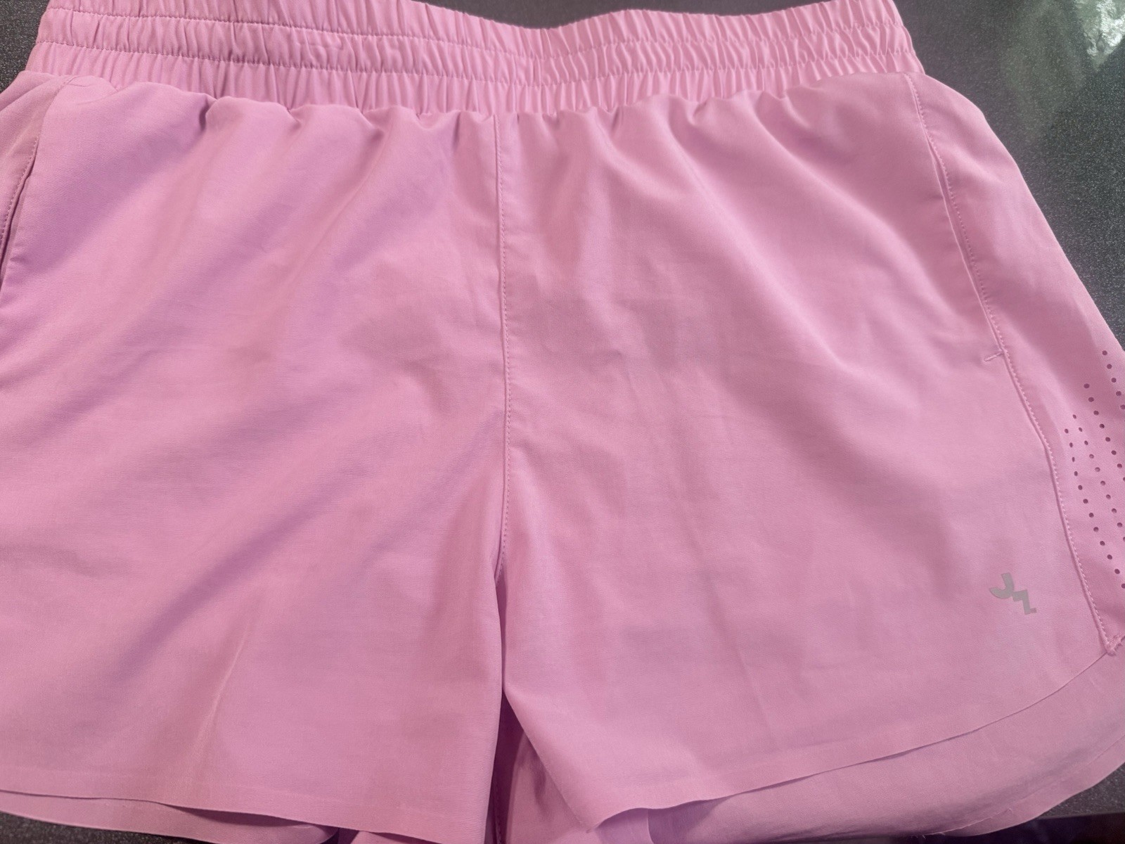 Joy Lab Women’s Pink Solid Athletic Shorts Elastic Waist Gym & Training