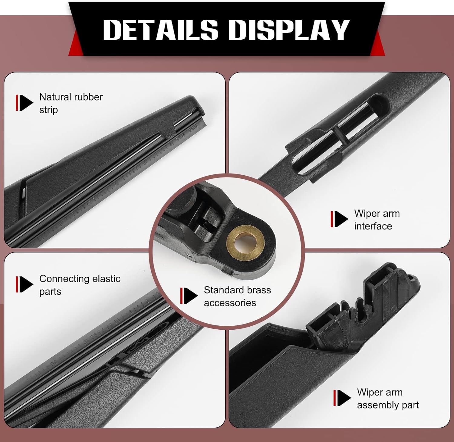Replacement for ML Class Rear Wiper Color: Replacement for Benz ML Class ML350