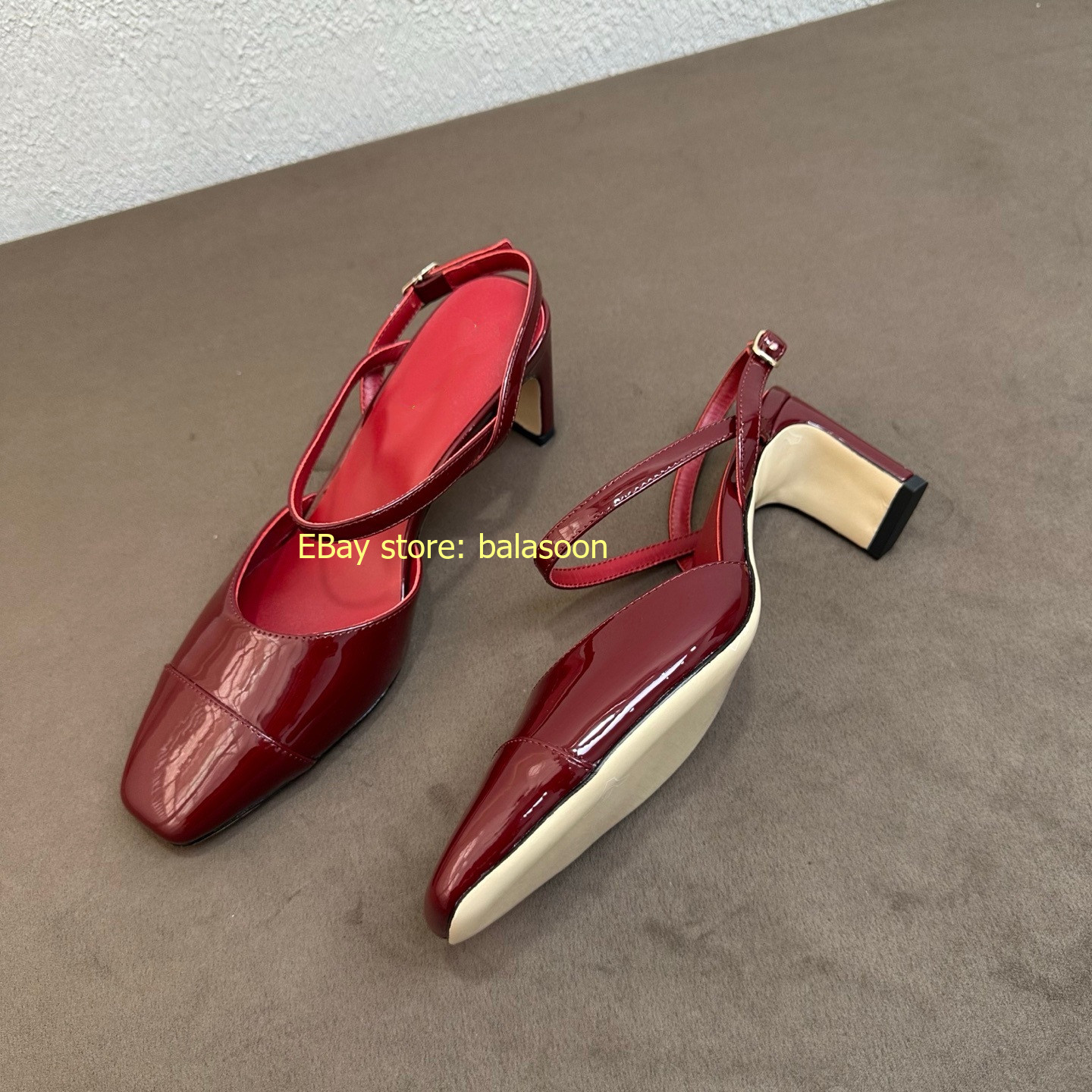 Summer 2026 Square Head Dopamine Mary Jane High-Heeled Sandals Thick-Heeled