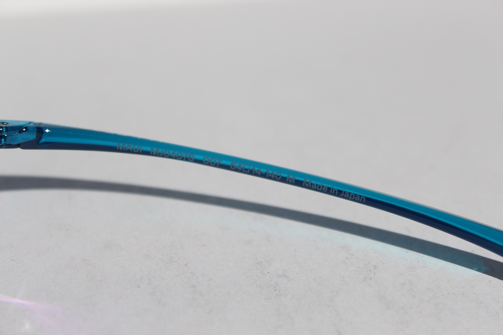 MAUI JIM Hookipa POLARIZED Sunglasses B407-03 Transparent Blue/Maui Blue NEW