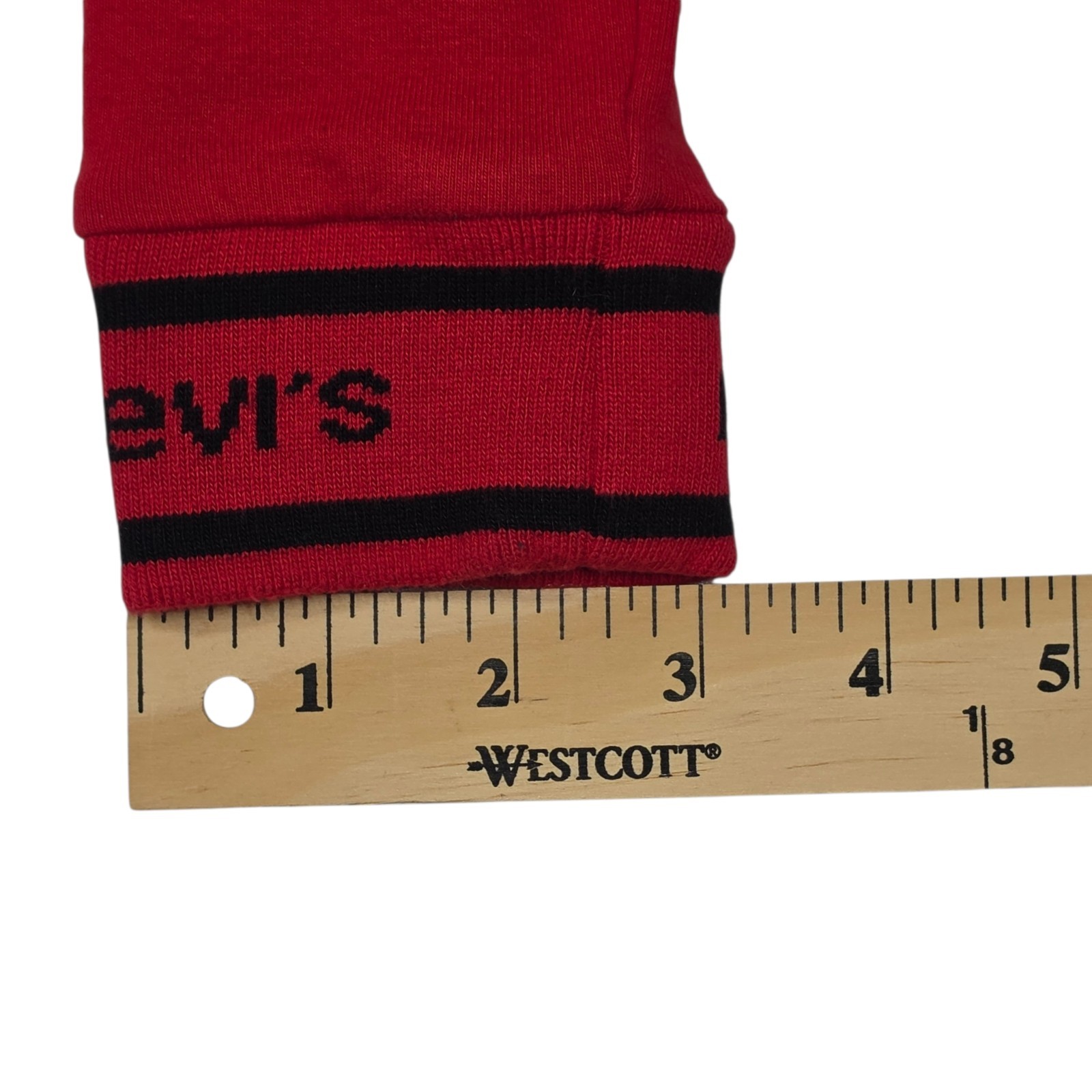 Levi’s Levi’s Women’s Red Mock Neck Crop Top XS Long Sleeve Stretch Shirt