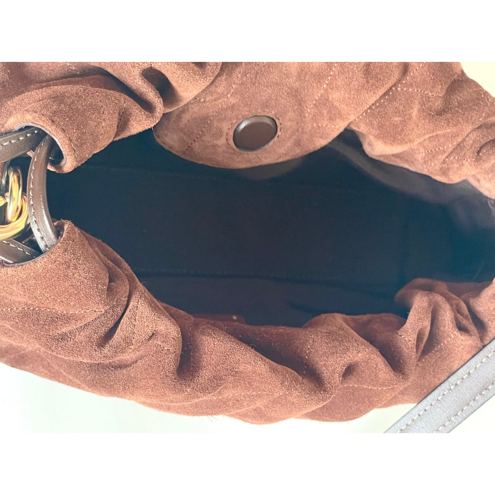 Coach Faye Shoulder Bag CCZ55 Quilted Suede Leather Brown Maple Crossbody