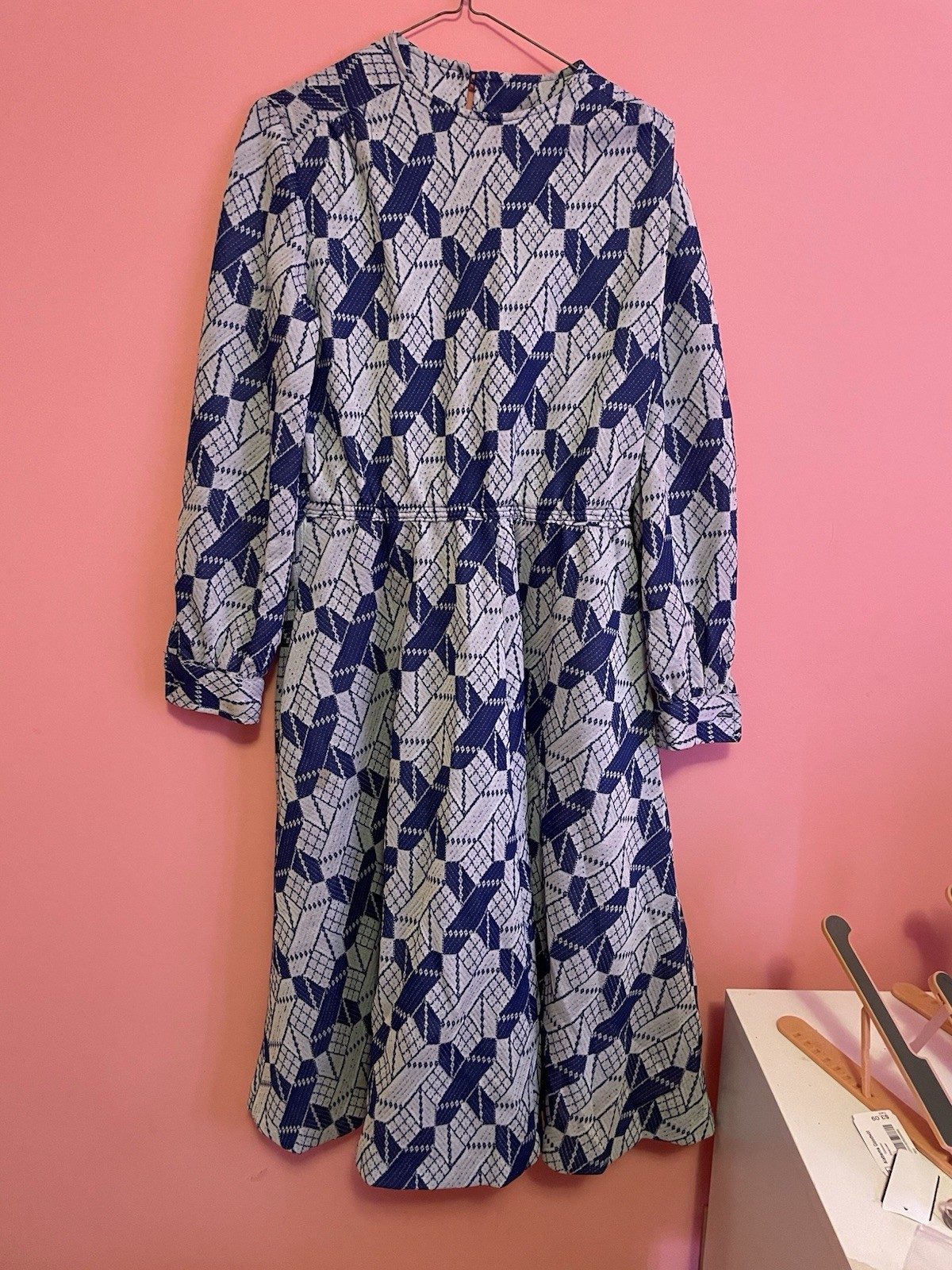 Vintage 1960’s/70’s Homemade Blue Dress