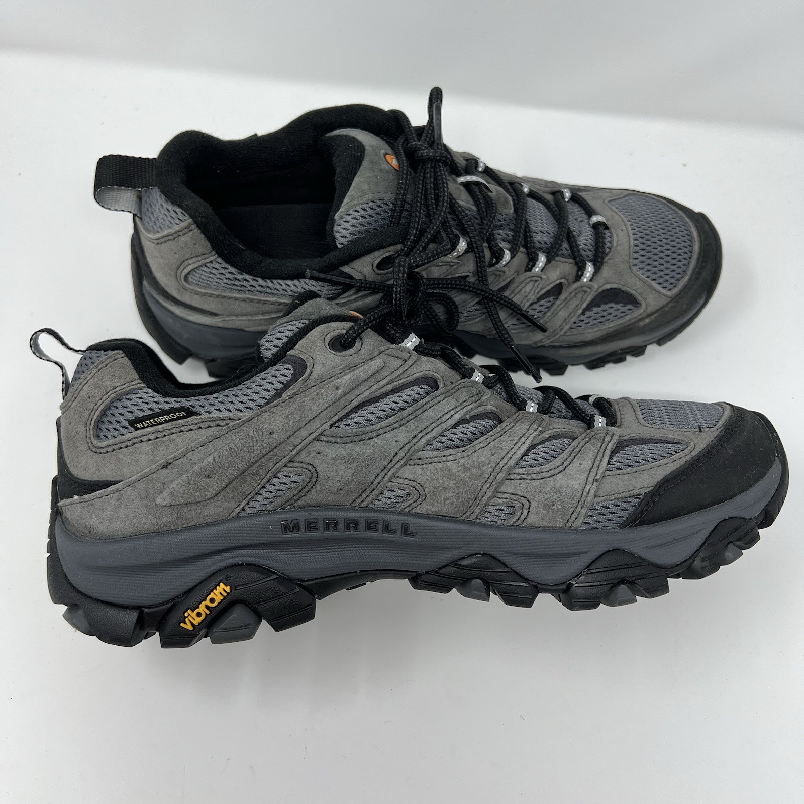 Merrell Moab 3 Waterproof Shoes Mens Size 11 Gray Granite Trail Hiking Vibram
