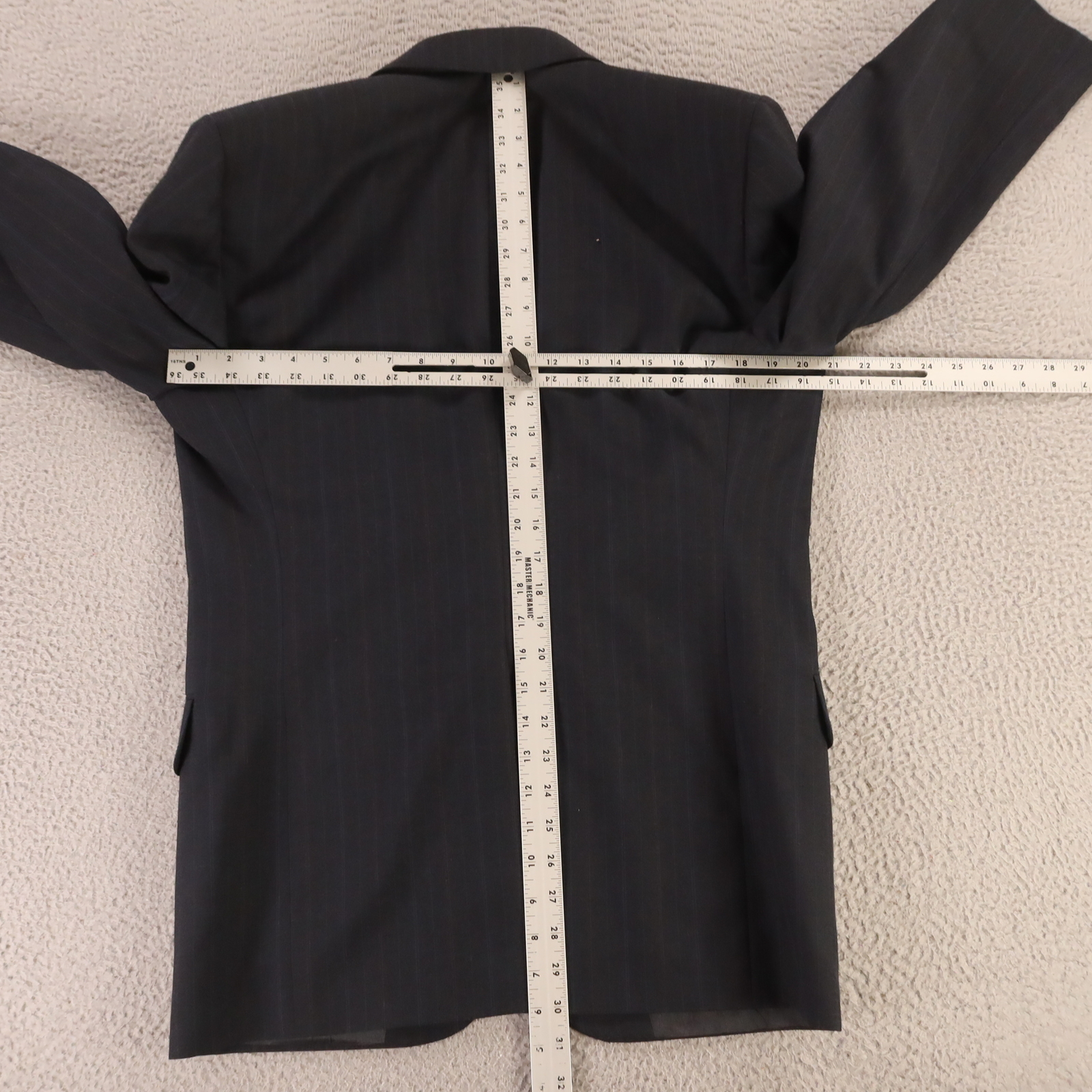 Towncraft Jacket S Blue Pinstripe Wool Polyester Worsted Wool Twill Blazer 38R