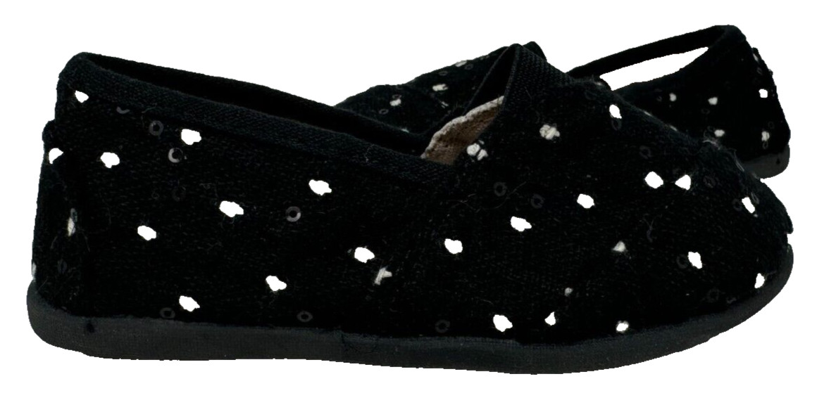 Jumping Beans Toddler Girl’s Maltanoir Canvas Slip On Flats Black Size:9 140A