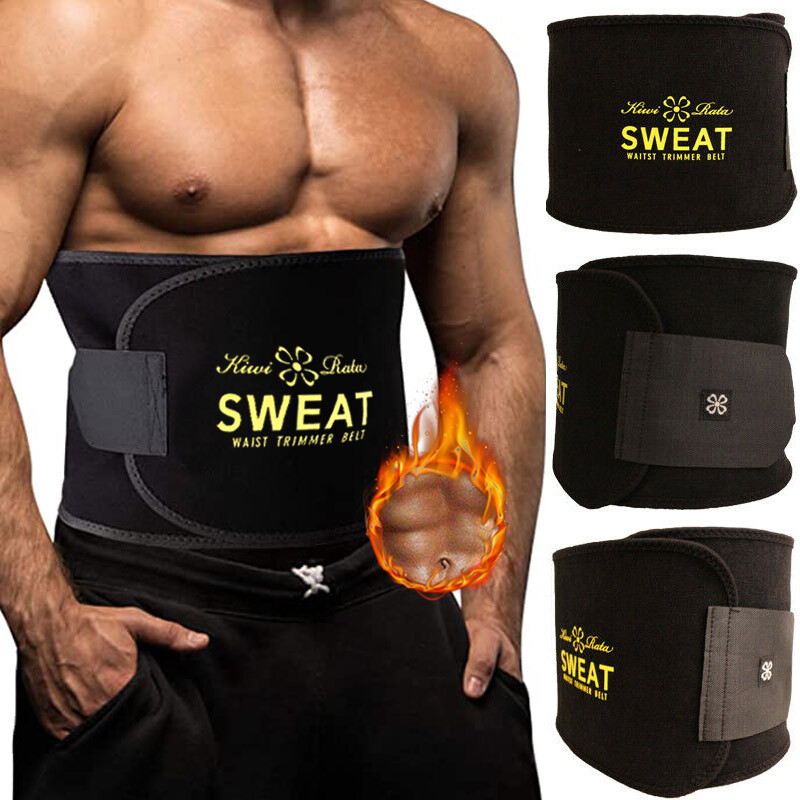 Men’s Waist Trainer Body Shaper Slimmer Sweat Belt Tummy Control Band Fat Burner