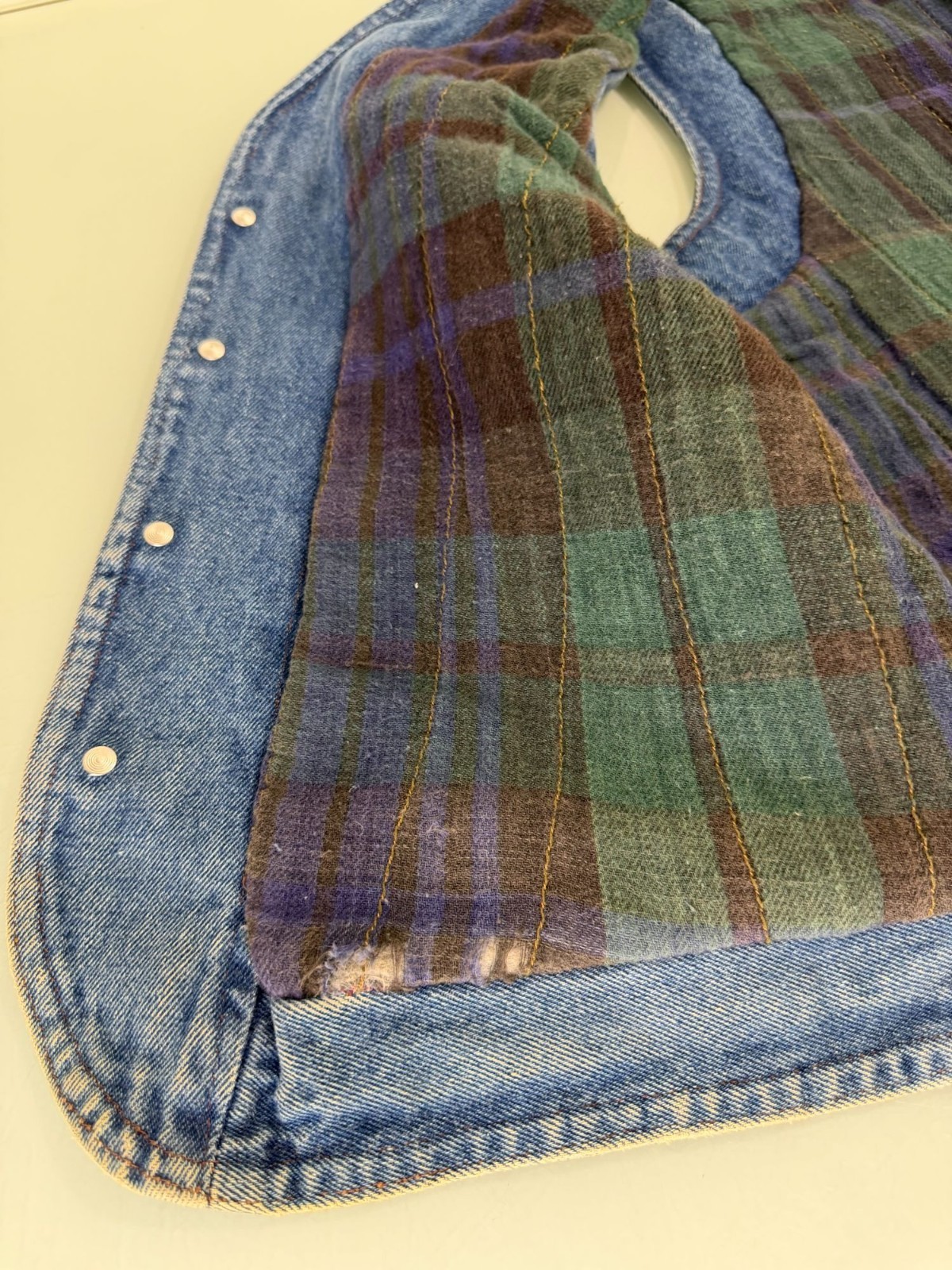 Vintage Canyon River Blues Denim Vest Mens Medium M Flannel Lined Sleeveless