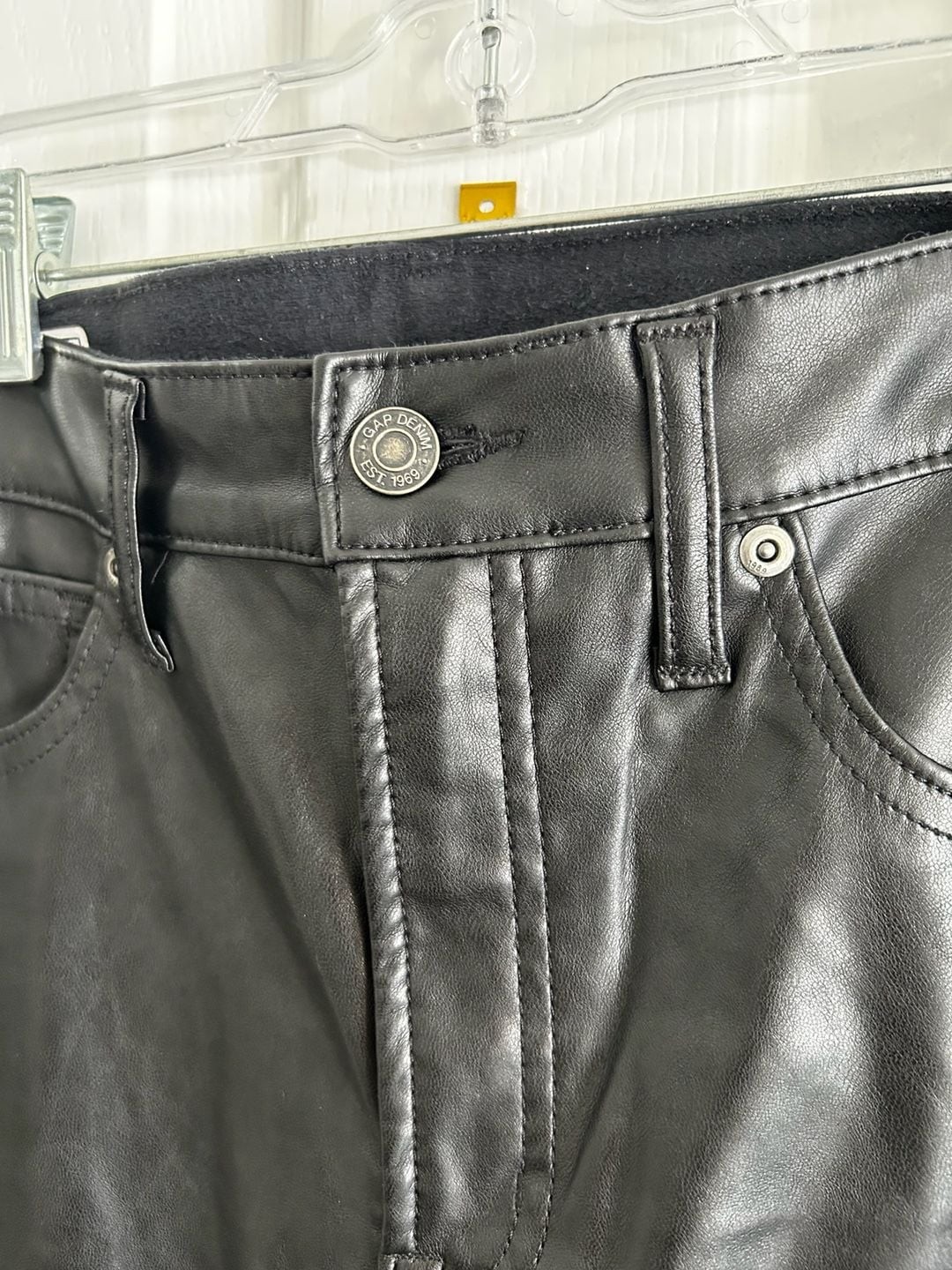 Gap Vintage Slim High Rise Faux Leather Pants Size 30x10R