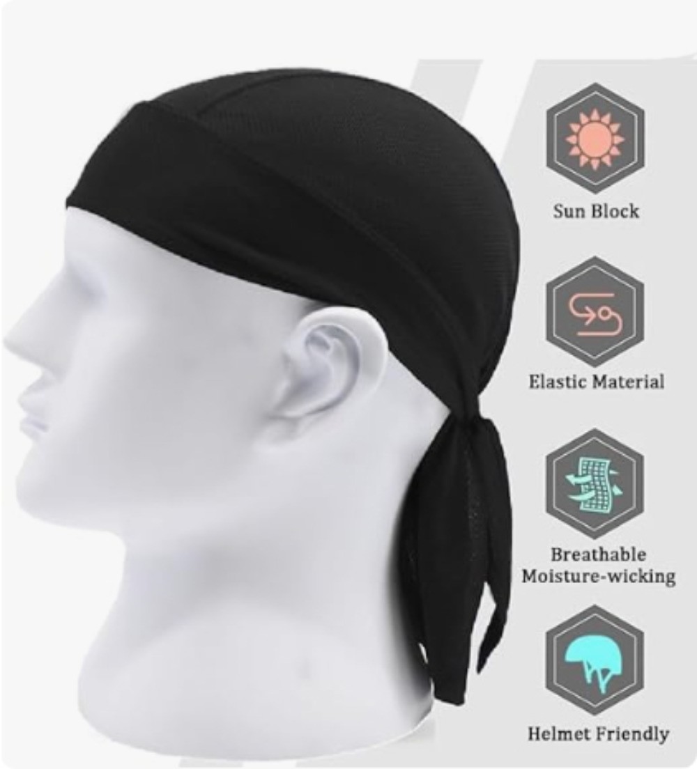 Cooling Helmet Liner Do Rag Skull Caps for Men Cooling Head Wraps Hard Hat Liner