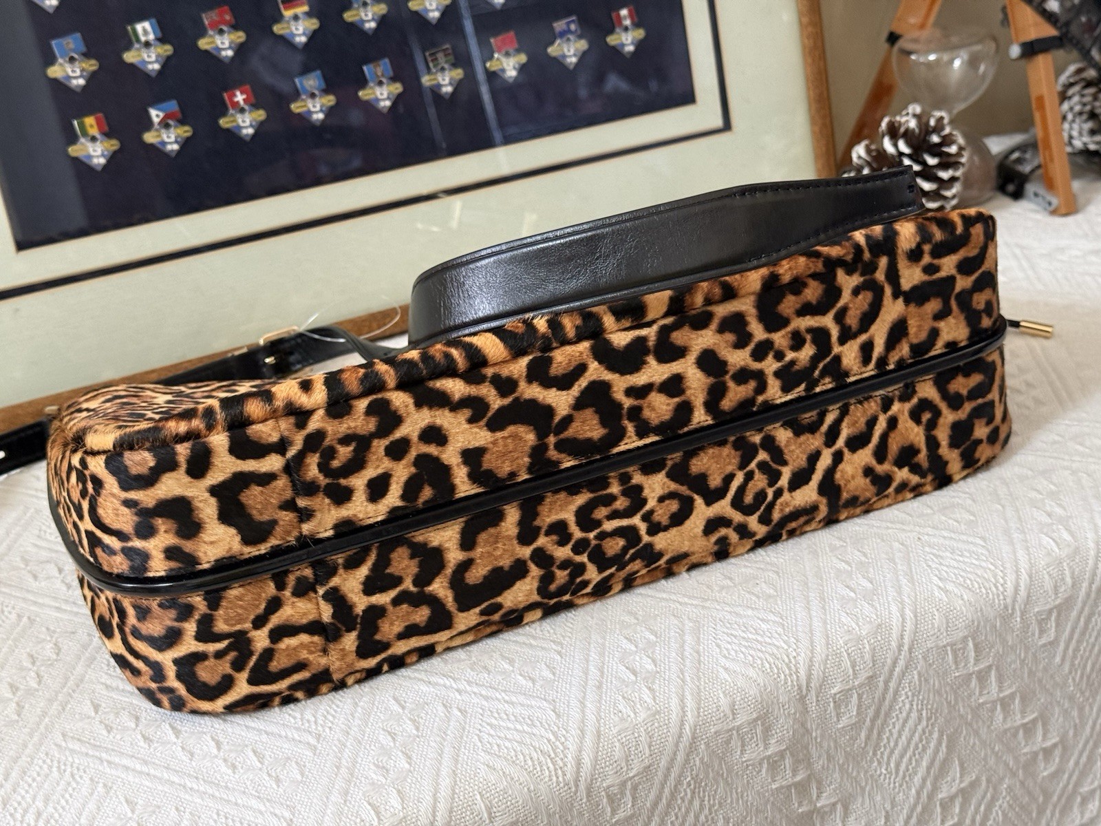 MICHAEL MICHAEL KORS Nolita Medium Leopard Print Calf Hair Shoulder Bag