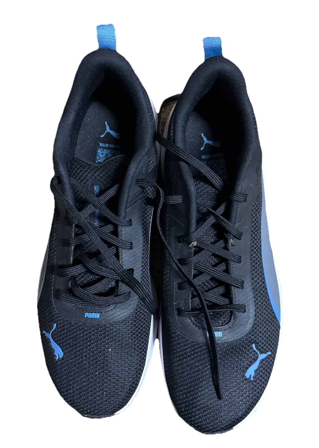 PUMA Men’s 12 Black Rocket Fuel Sneakers Mesh Upper Fused Synthetic Overlays