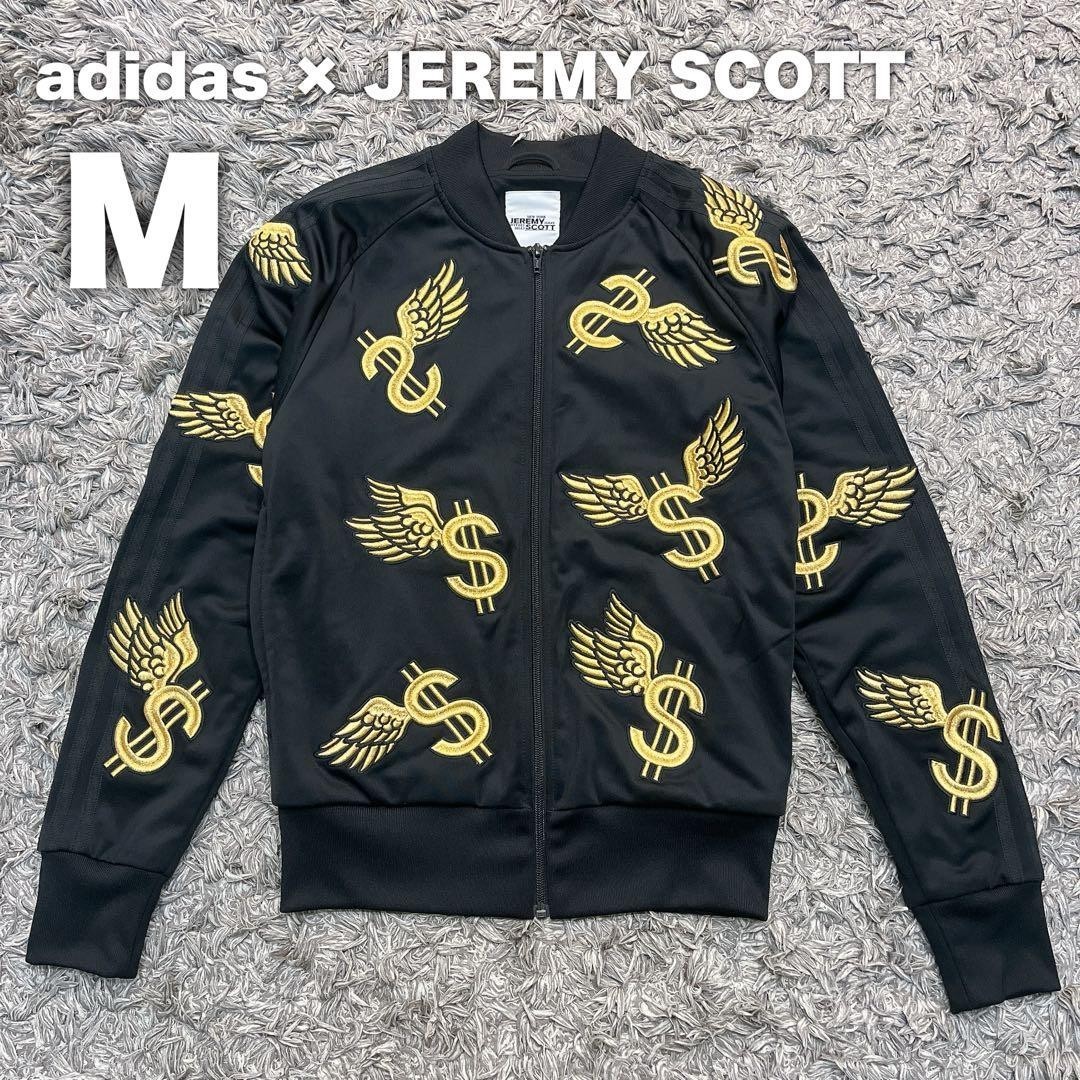 ADIDAS Originals Jeremy Scott Wings Doll Bomber Track Jacket Black Gold Med M