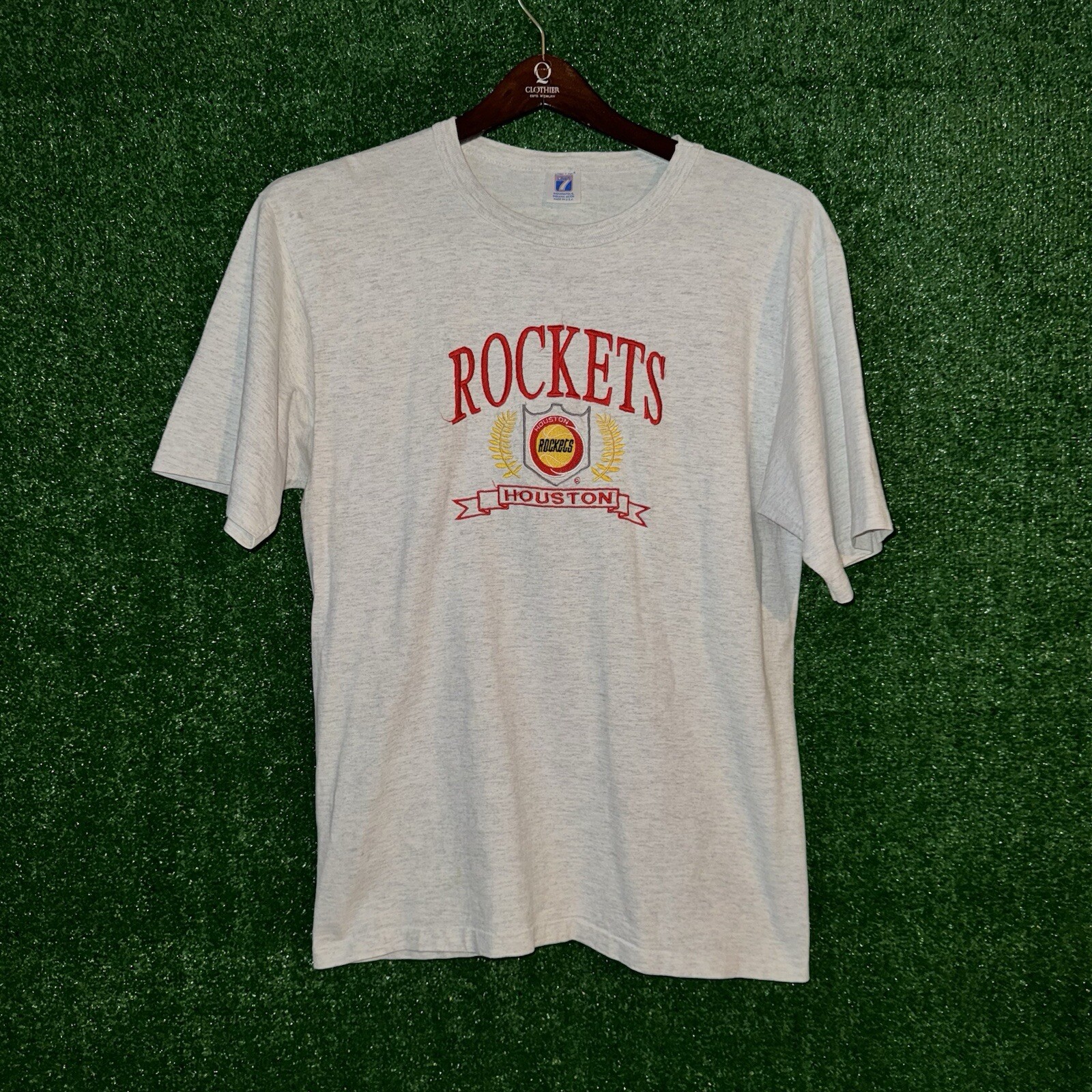 Vintage Houston Rockets Men’s Size M 1994 Clutch City NBA T-Shirt Gray