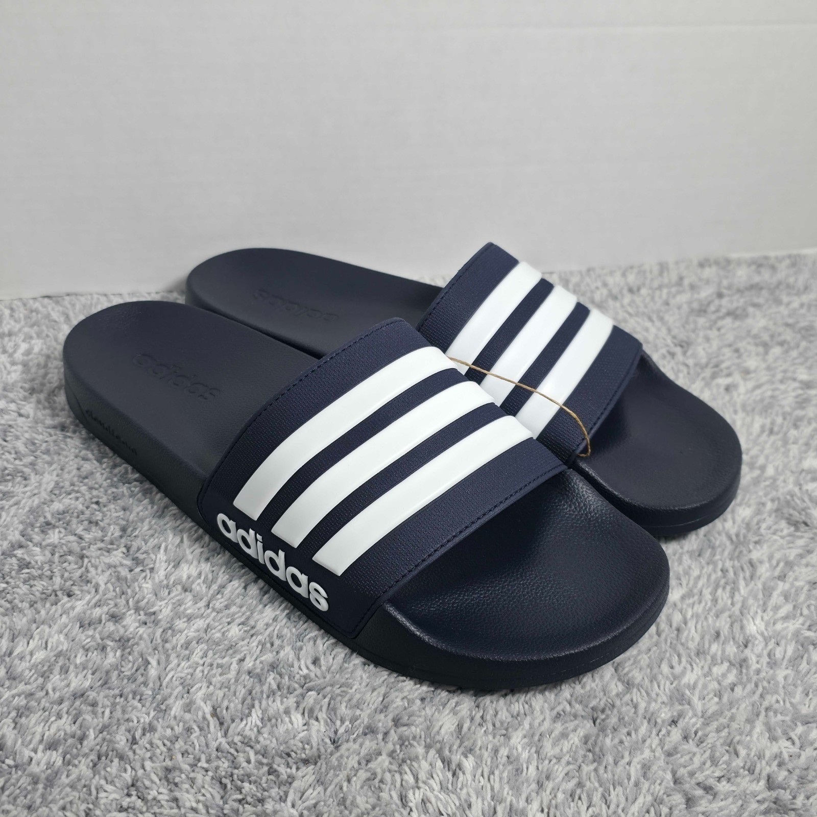 Adidas Adilette Shower Slides Men’s 13 / Women’s 14 GZ5920 Flip Flops Navy NEW