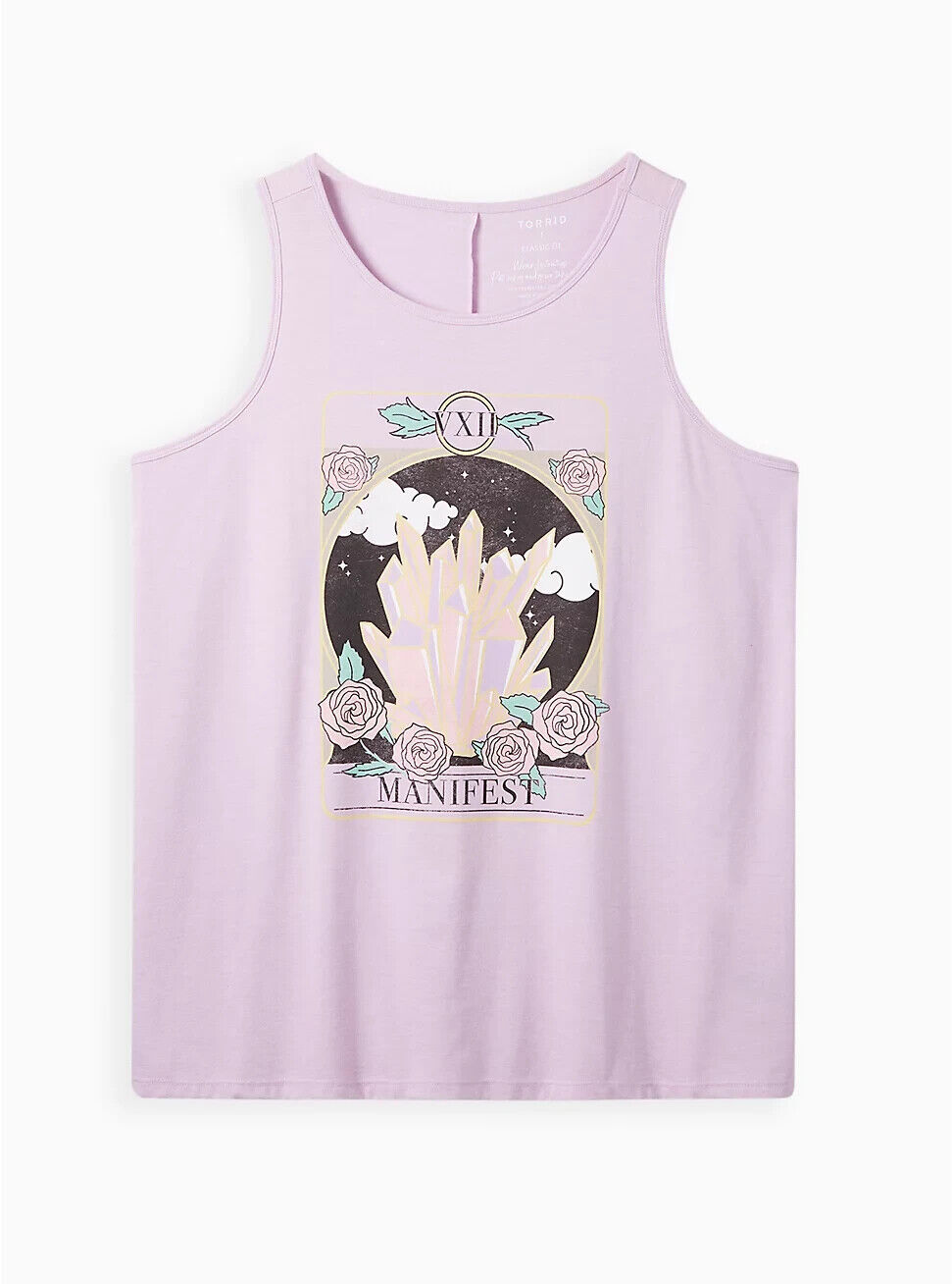 TORRID PURPLE CRYSTAL MANIFEST EVERYDAY CLASSIC FIT TANK TOP NEW