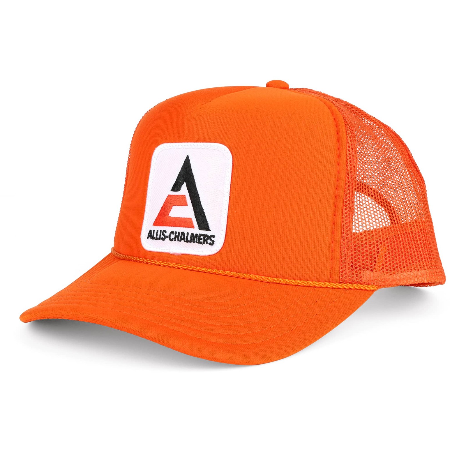 Allis Chalmers Logo Orange Foam Trucker Rope Hat NA86A