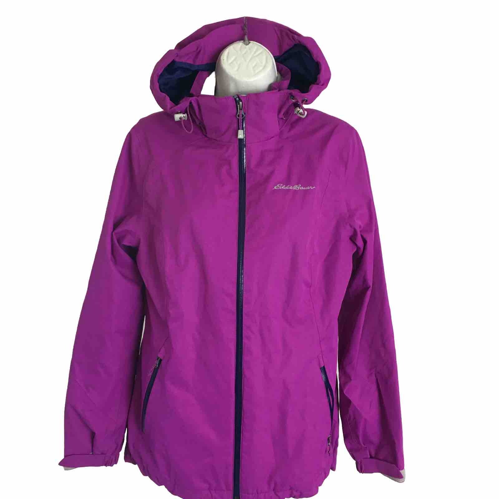 Eddie Bauer Womens Small S Sealed Seams Rain Jacket WeatherEdge Pink Waterproof
