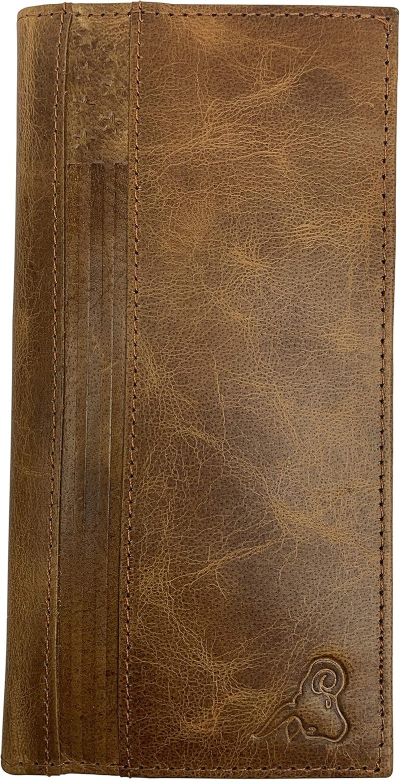 Genuine Leather Checkbook Cover for Men & Women Checkbook Holder Wallet RFID Blo