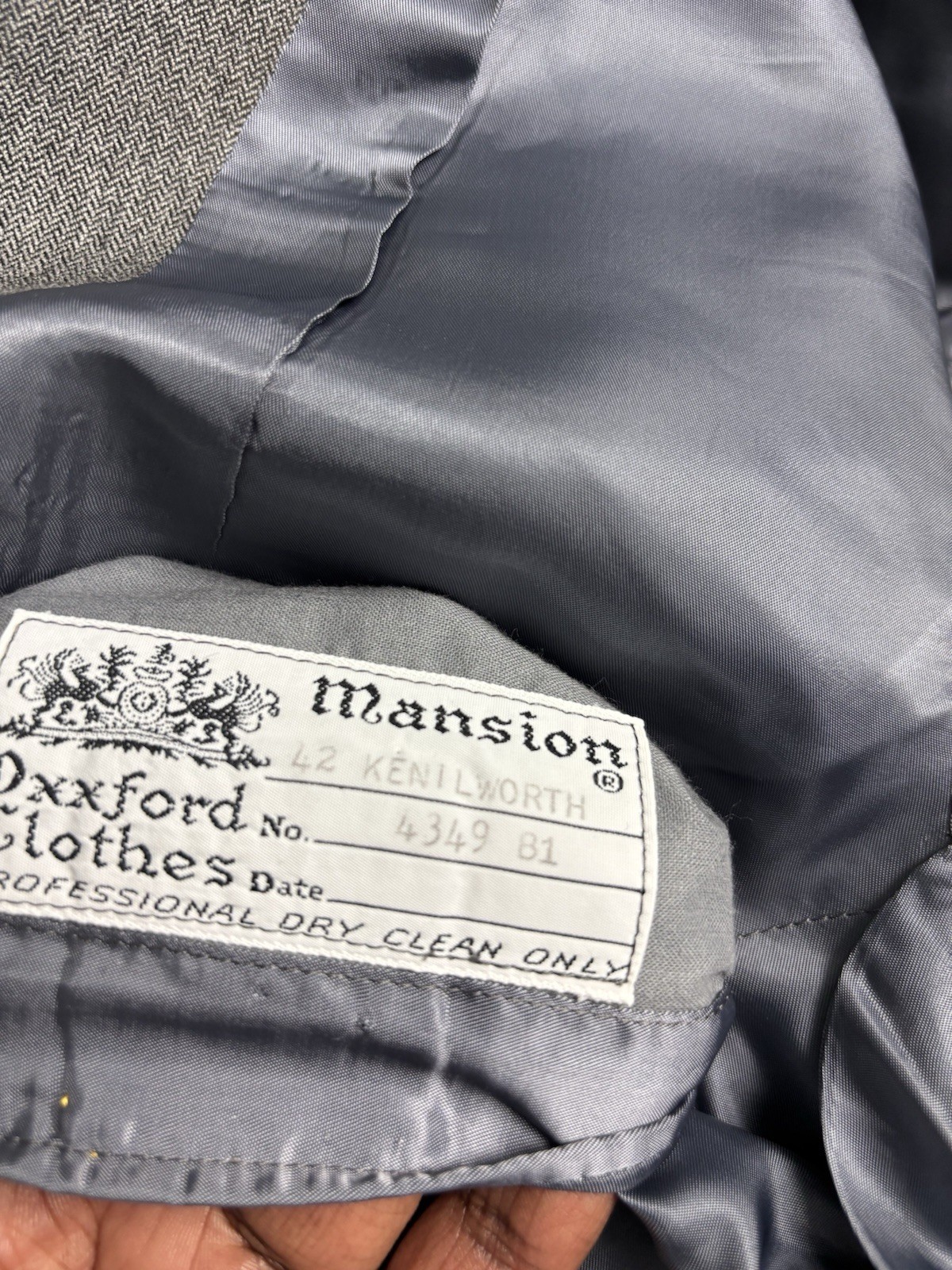Oxxford Kenilworth Super Worsted 2 Piece Suit Size 42 Gray Pants 34×30
