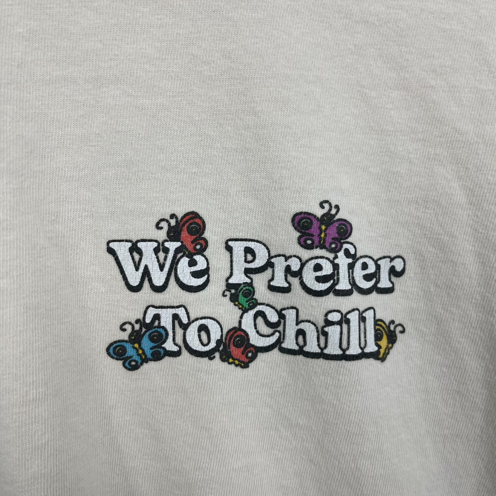 KO Cody Ko Merch T-Shirt Men’s Size L Beige We Prefer To Chill Distressed