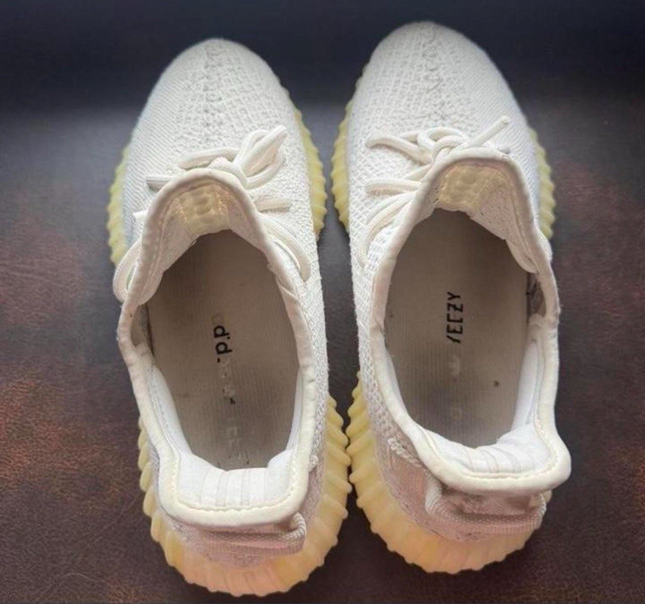 YEEZY Boost Men’s Low Top Lace-Up Athletic Sneakers White/Cream