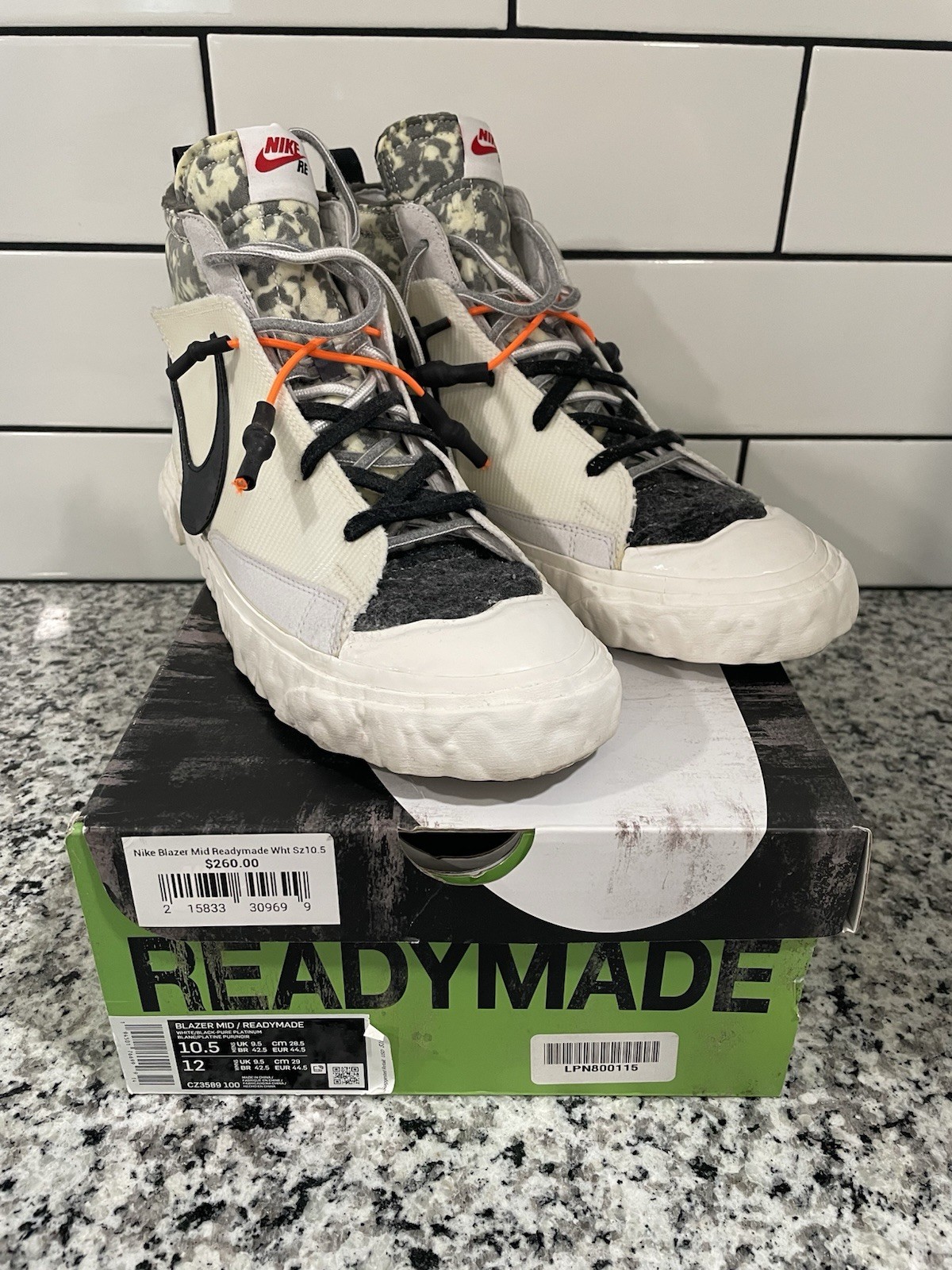 Nike READYMADE x Blazer Mid Top White Camo Sneaker CZ3589-100 2021