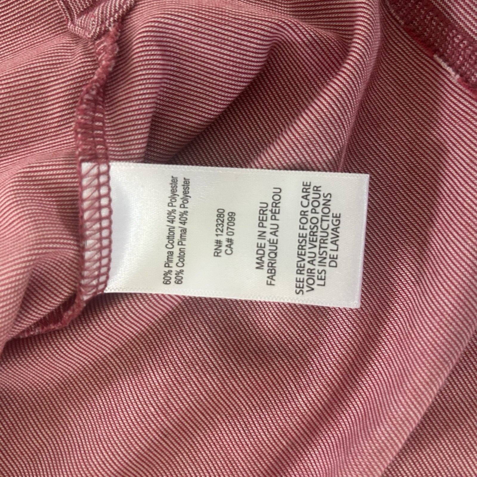TravisMathew Light Red / Mauve Pink Golf Polo Shirt Men’s Size XL Pima Cotton