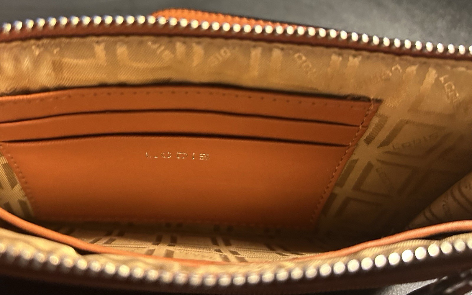 Womens Brown Zip-Around Wallet with Card Slots & Exterior Zipper Pocket