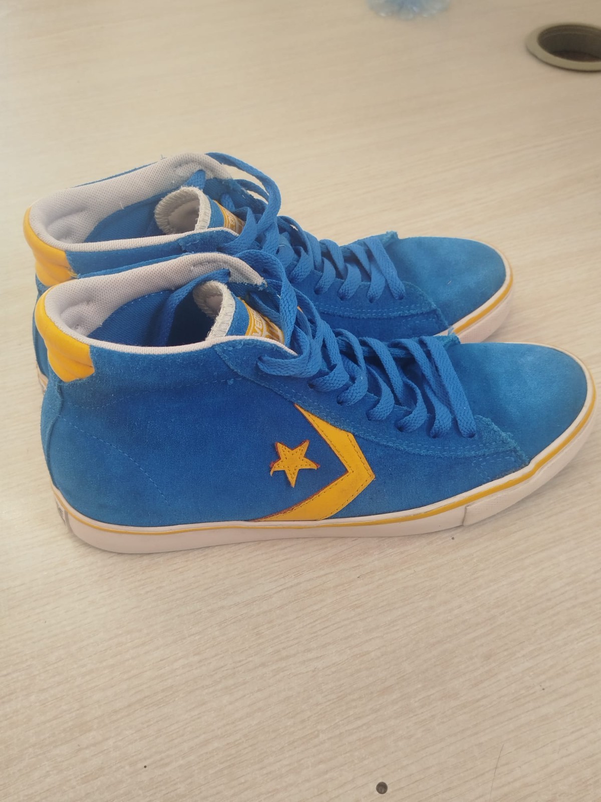 Converse Cons Pro Leather Vintage Suede High Top Sneakers Blue Men’s 8 Women’s 9