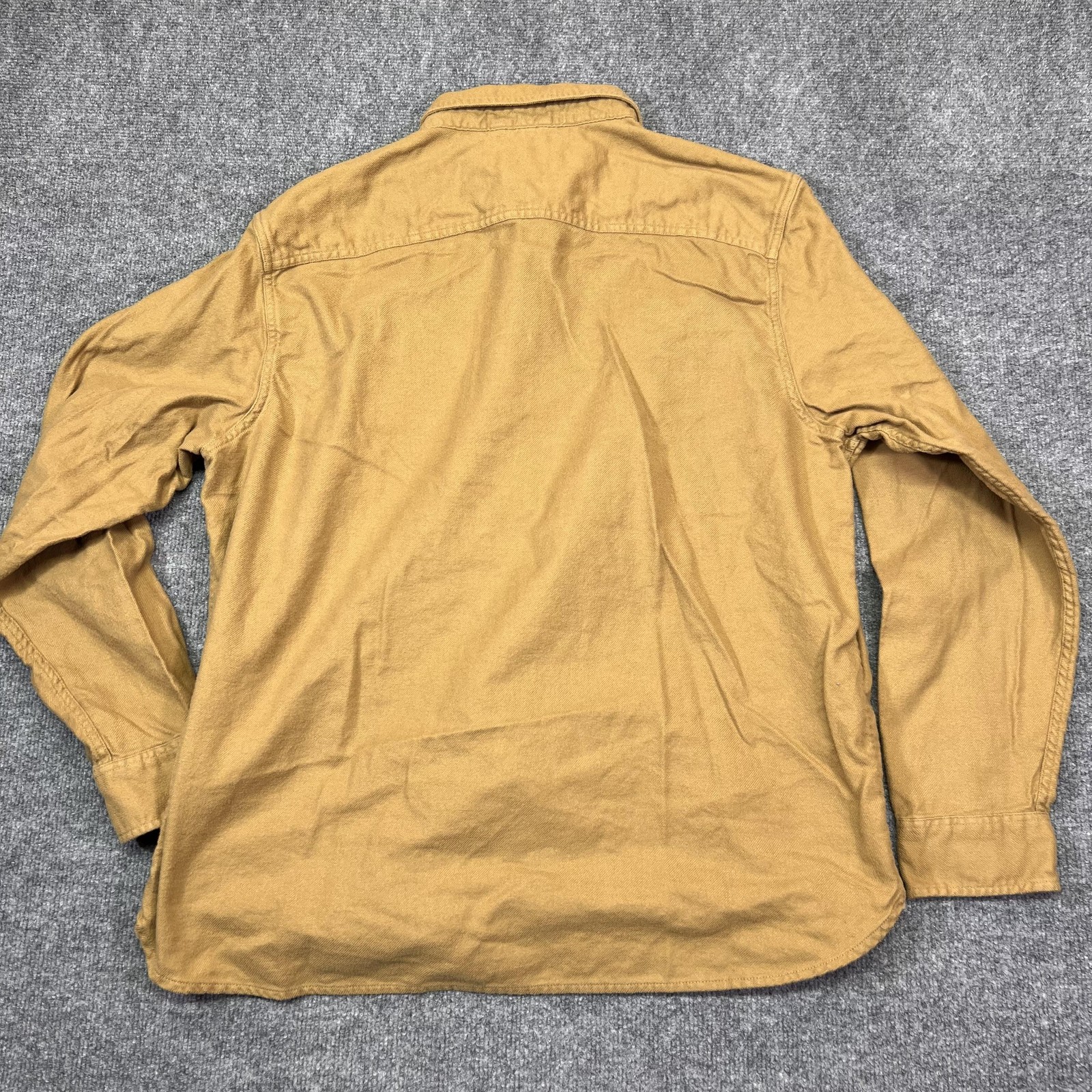 Pendleton Shirt Mens XL Beige Solid Twill Button Front Long Sleeve Casual