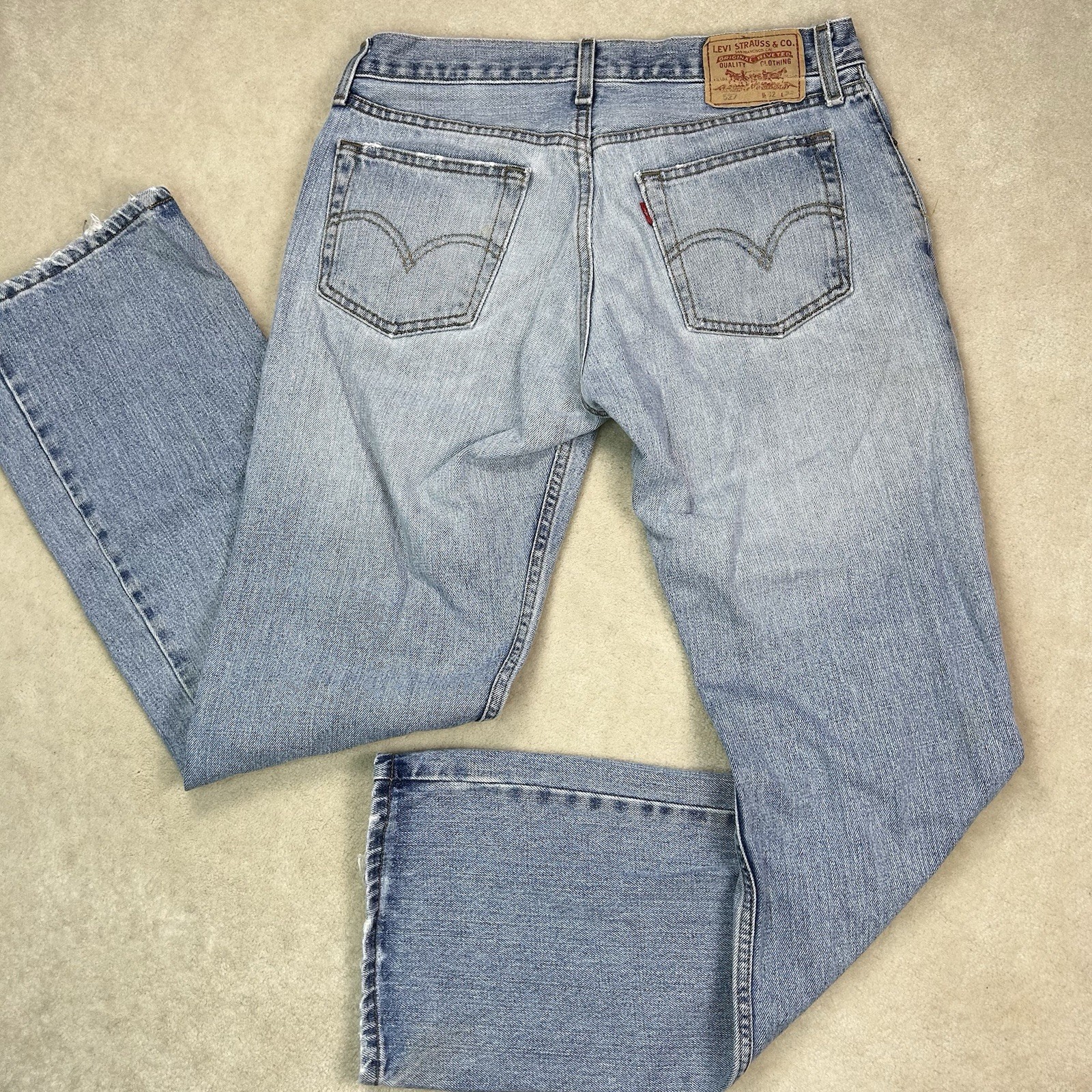 Vintage 90s Levi’s 527 Low Rise Bootcut Jeans Mens 32×32 Denim Faded Distressed