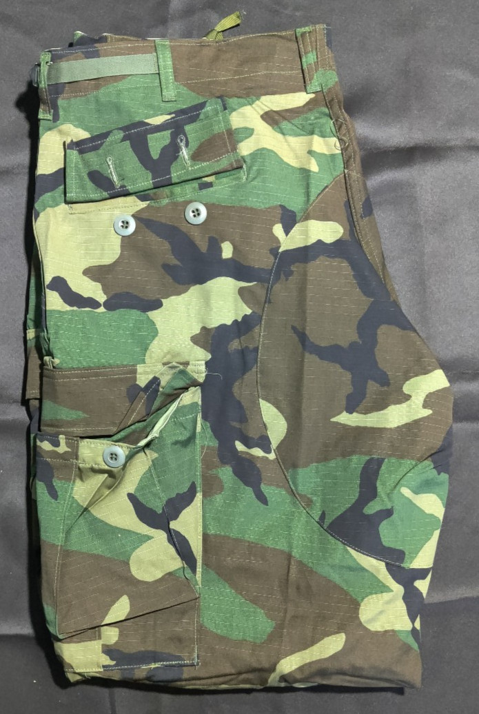 Genuine US Military Woodland BDU Ripstop Trousers M81 Deadstock XL – 100% Cotton