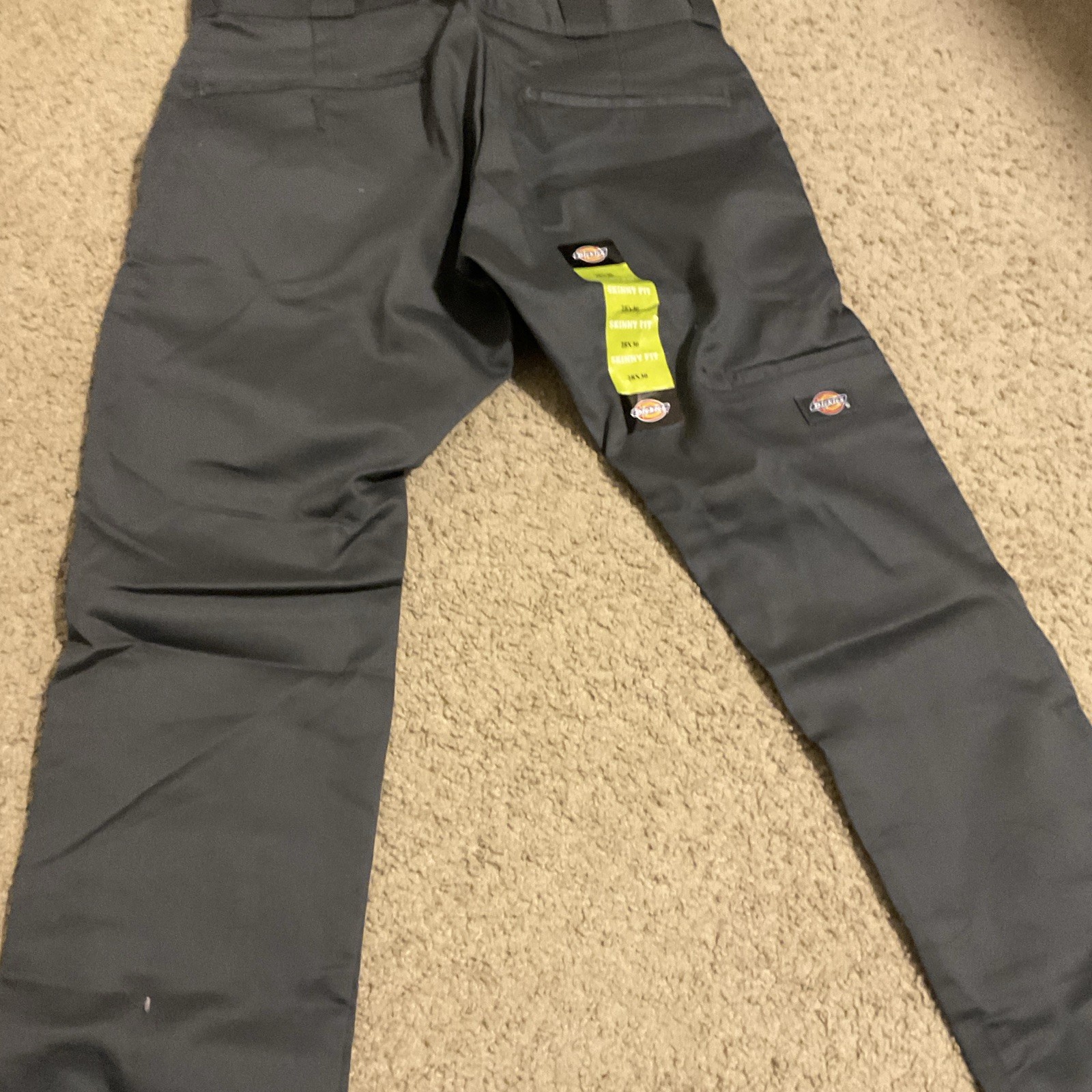 Dickies WP801CH Skinny Straight Work Pants Gray Twill Cotton Blend 28×30