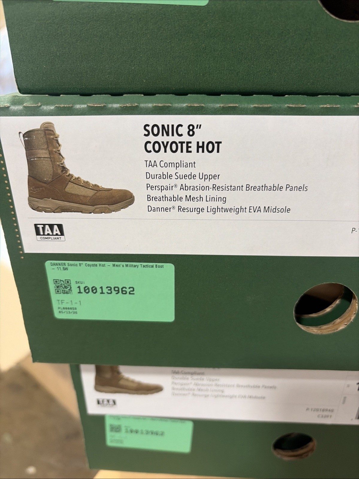 DANNER Sonic 8″ Lightweight Tactical Hiking Boots Men’s SZ 11.5 Coyote Hot 54430