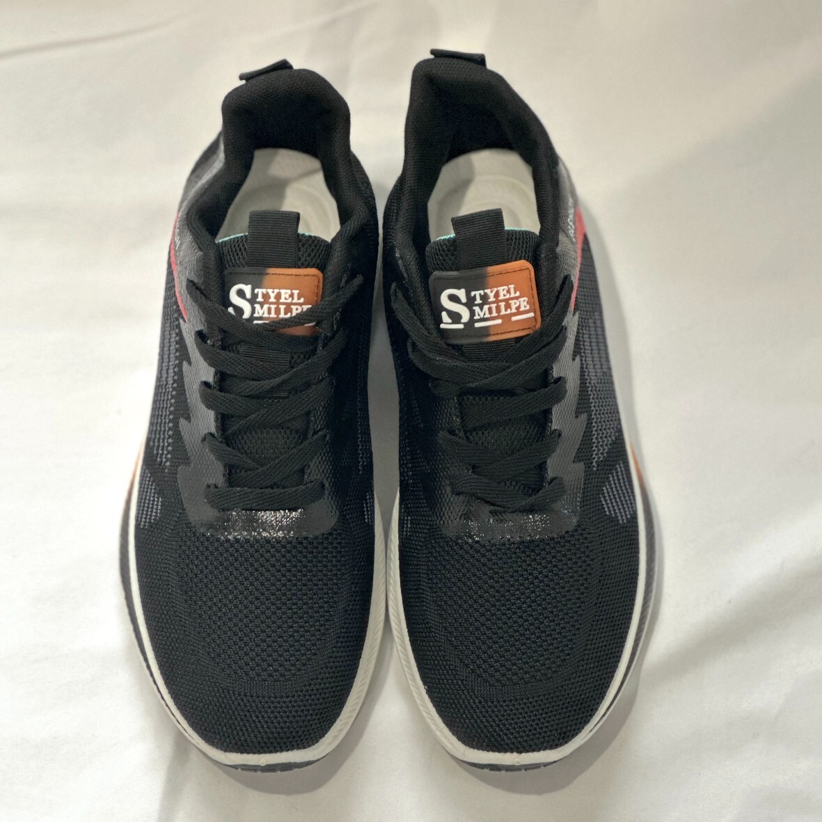 Running Outdoor men’s black-orange Shoes Lightweight Sneakers