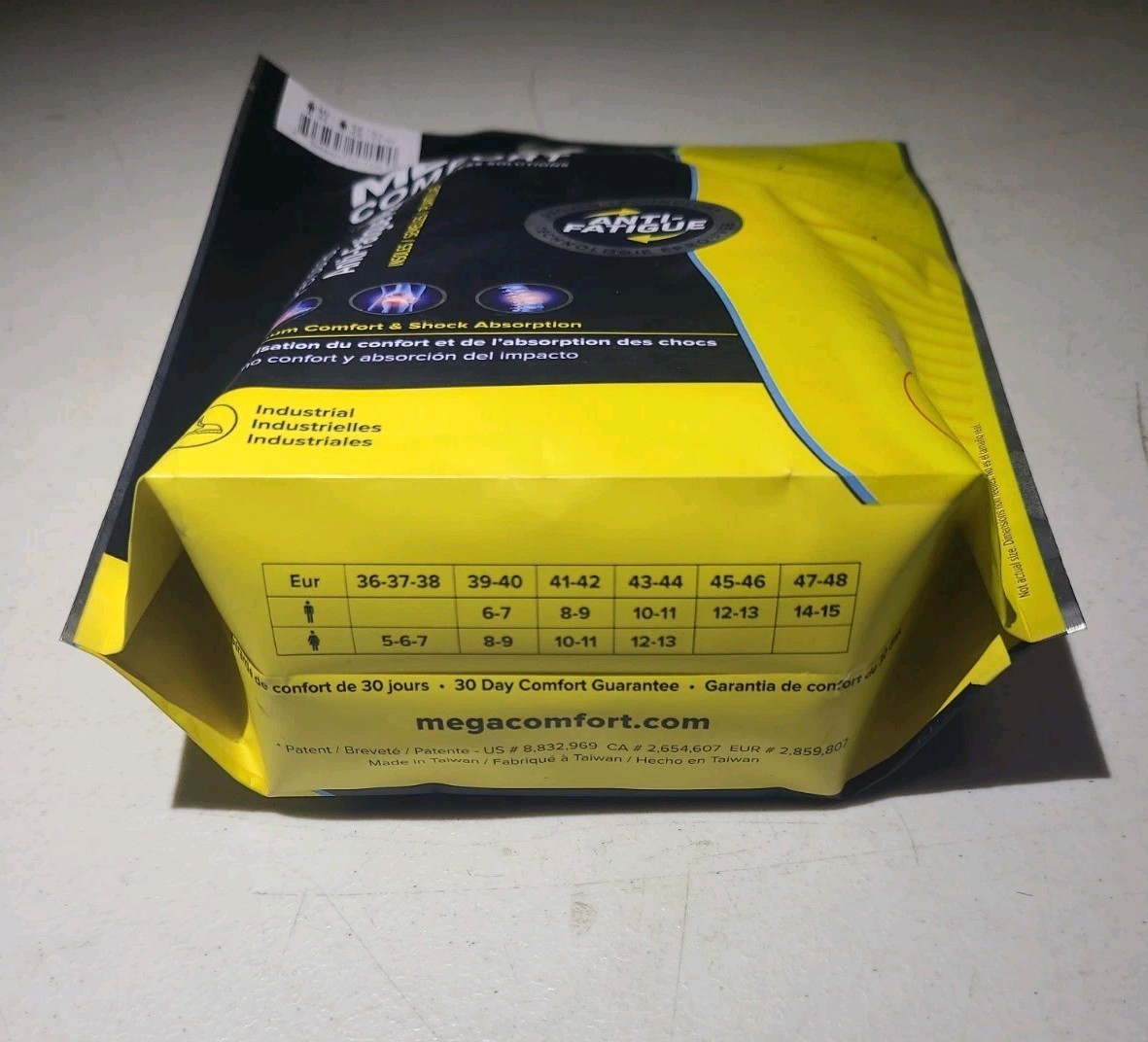 Mega Comfort Shoe Insoles Men 10-11 Ladies 12-13 New Anti Fatigue