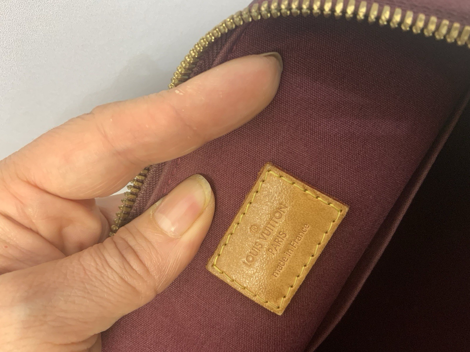 LOUIS VUITTON Alma GM Monogram Vernis Amarante (Burgandy) Bag