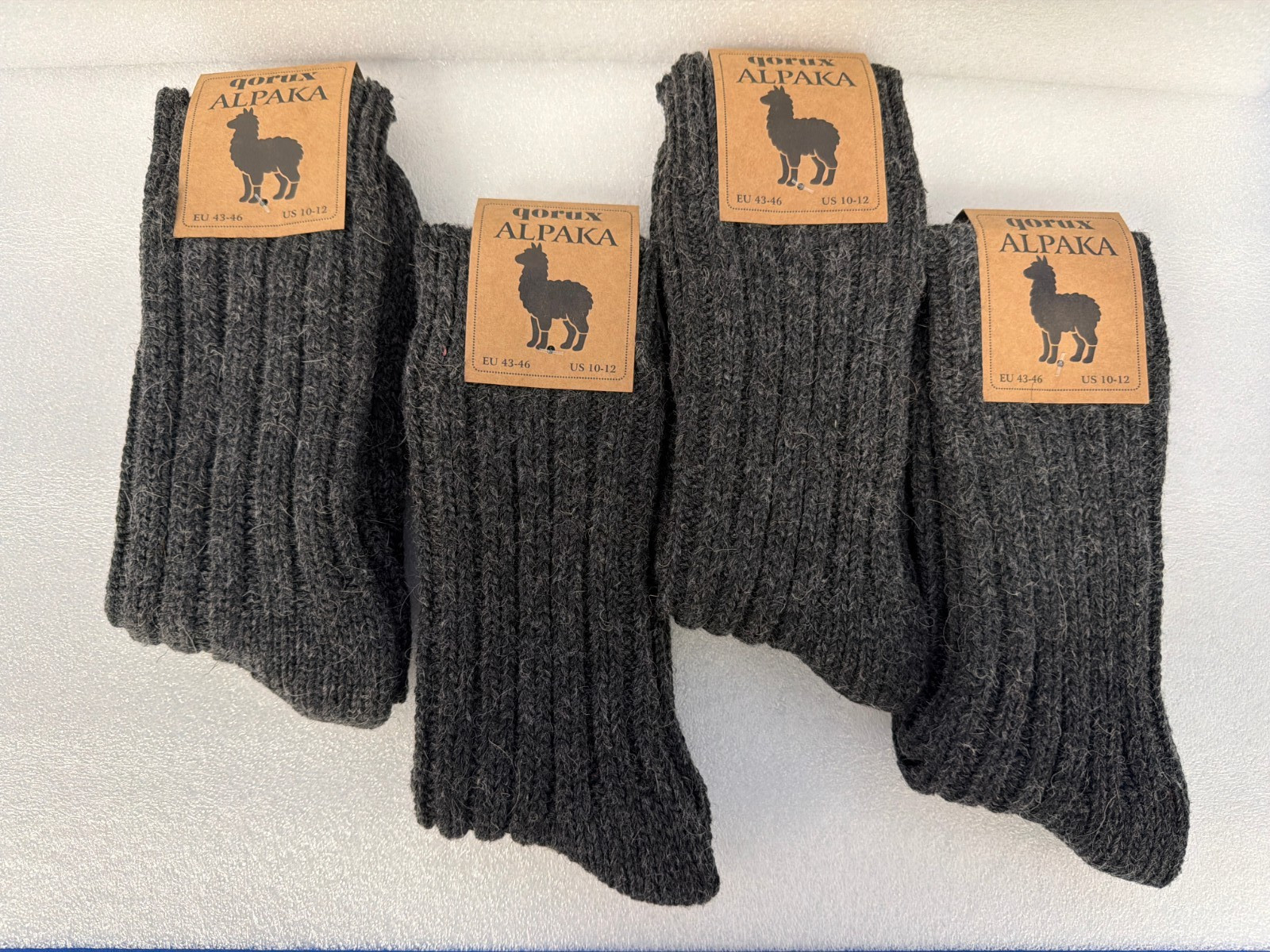 4 Pairs Alpaca wool thermal natural warm winter socks for women & men