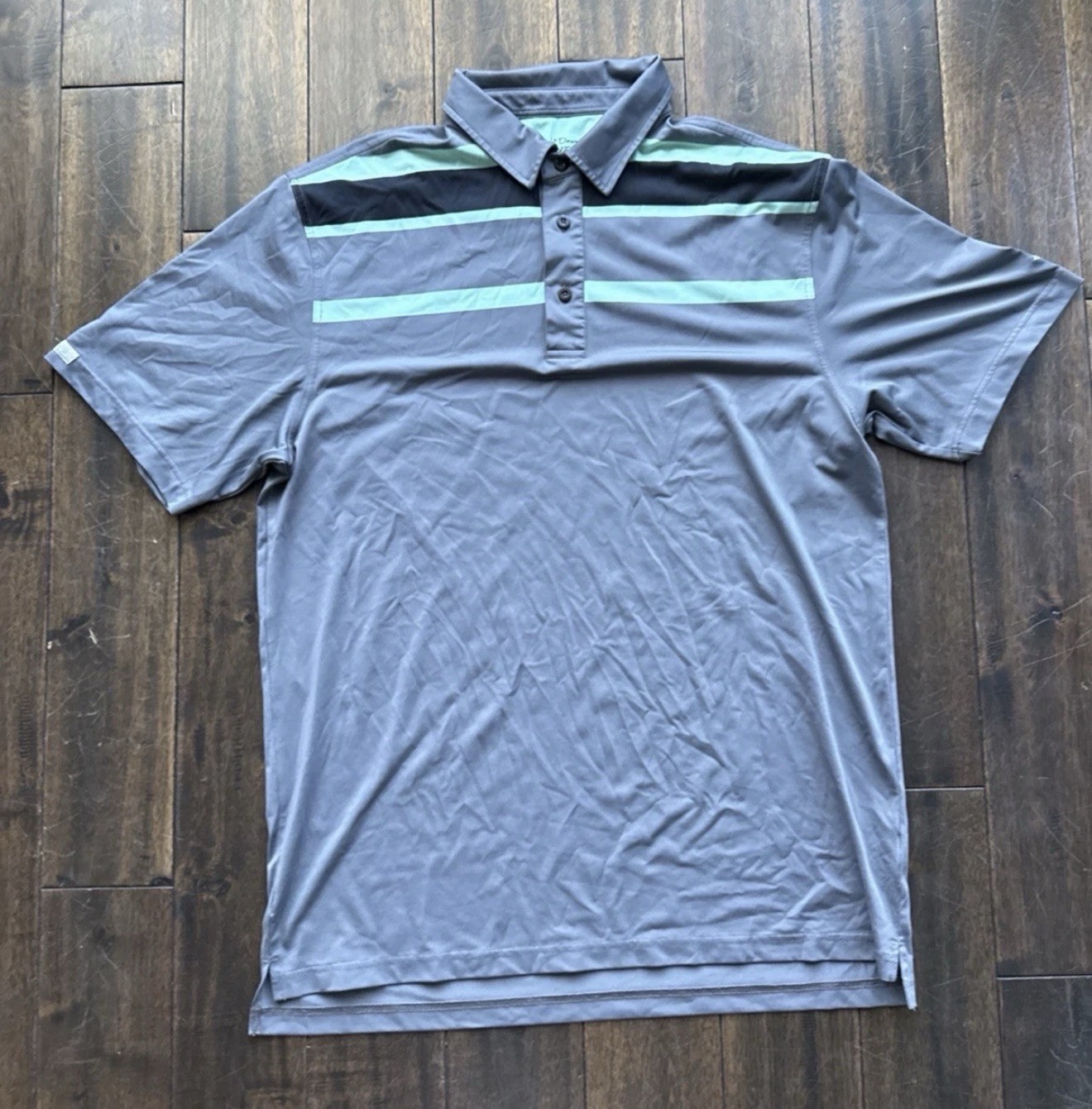 Straight Down Shirt Men’s XL Gray Performance Golf Short Sleeve Polo