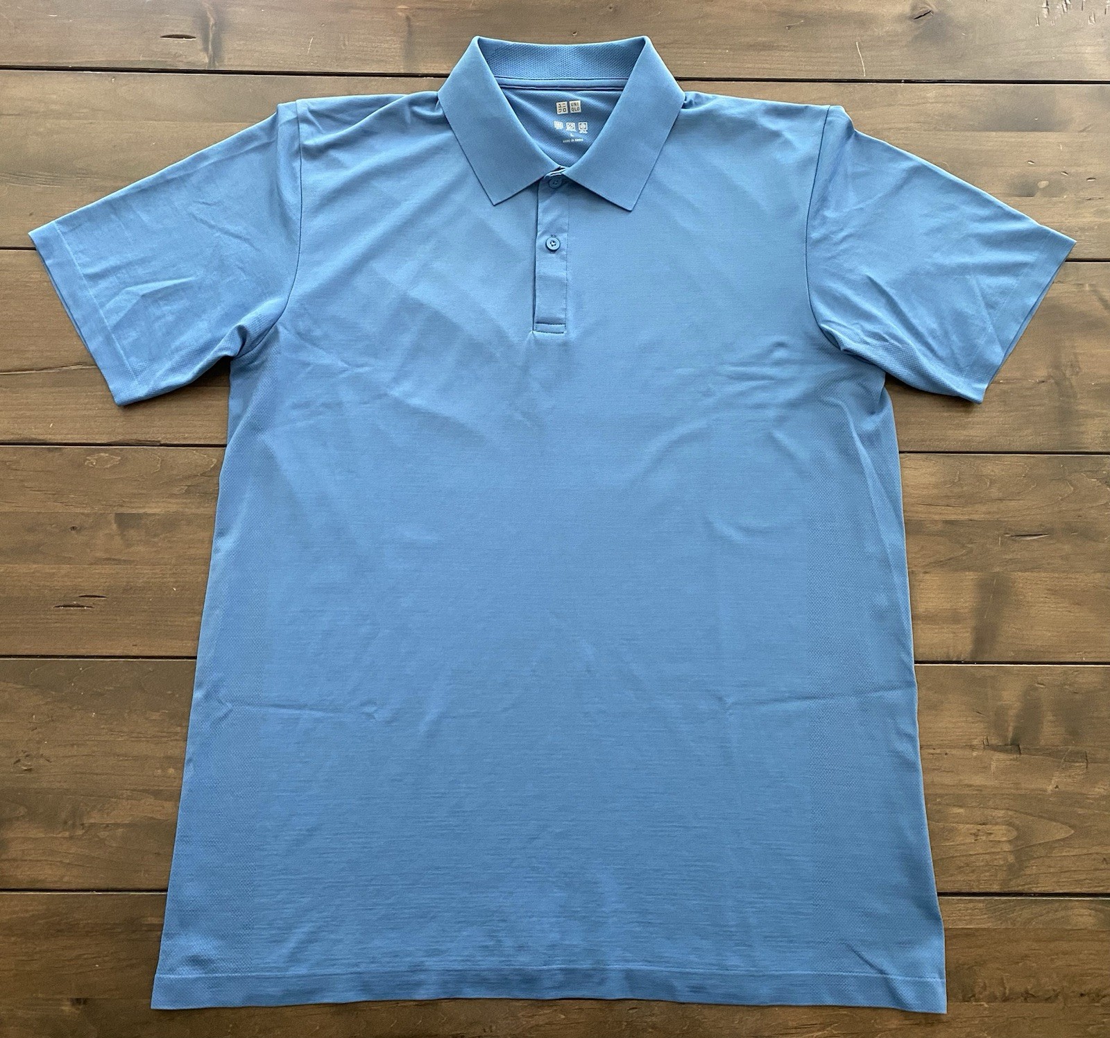 Men’s Uniqlo Dry Ex Polo Shirt L Large Blue