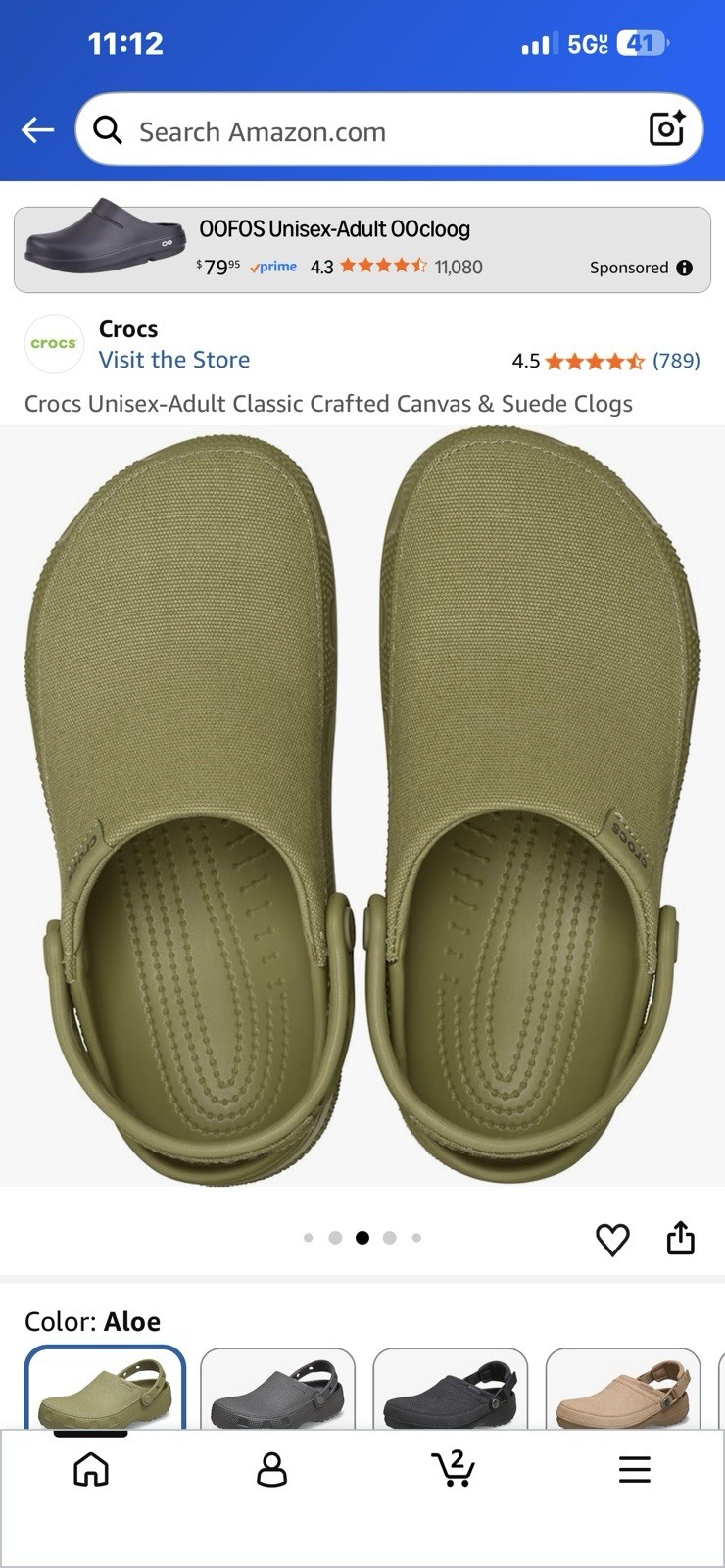 Crocs Unisex-Adult Classic Crafted Canvas & Suede Clogs