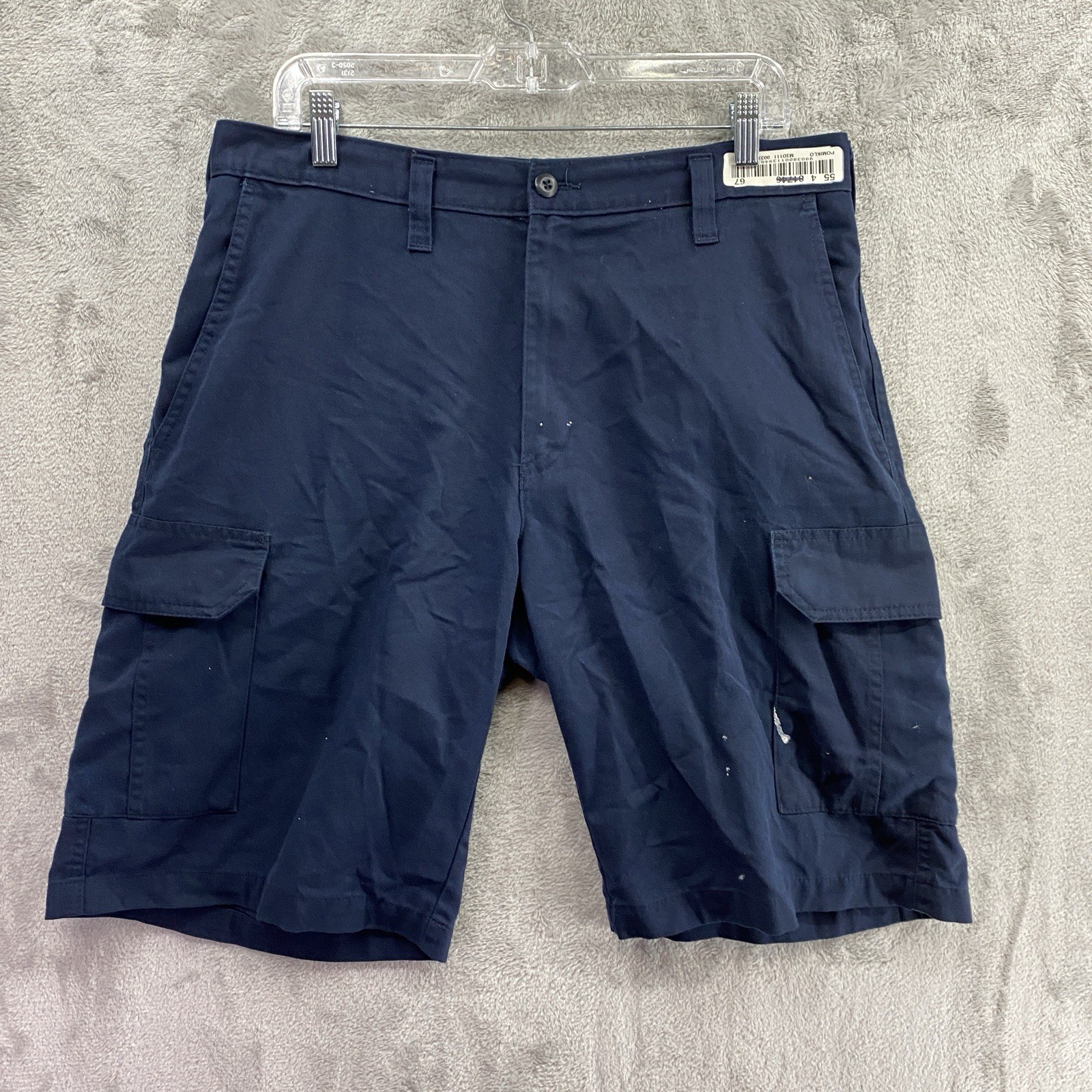 Cintas ComfortFlex Cargo Work Shorts Men Size 34 Navy Uniform 6 Pocket Free Ship