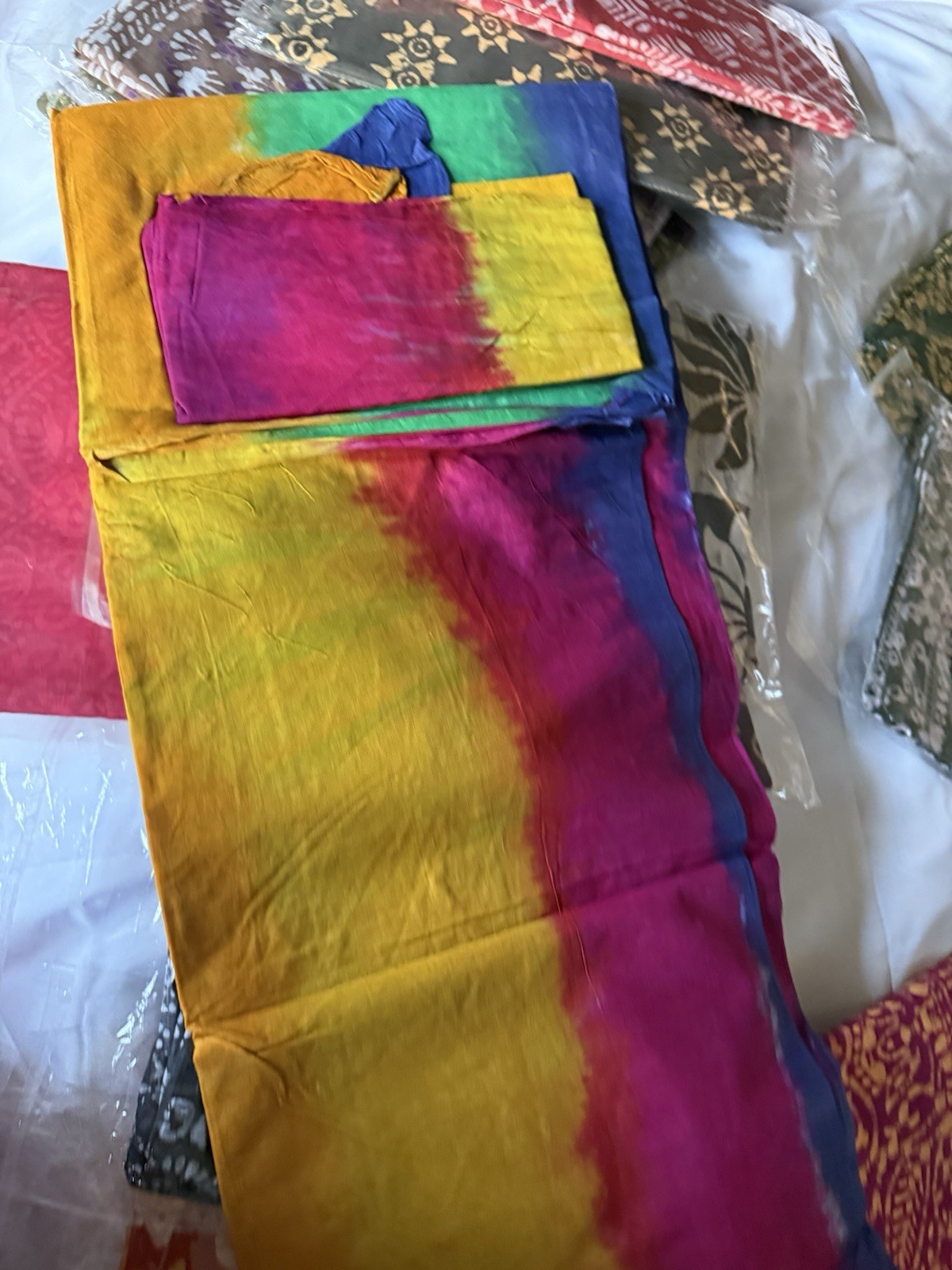 NEW 🆕, Cotton BATIK SAREE. ( Item#L3229 ) including blouse piece. Only $33