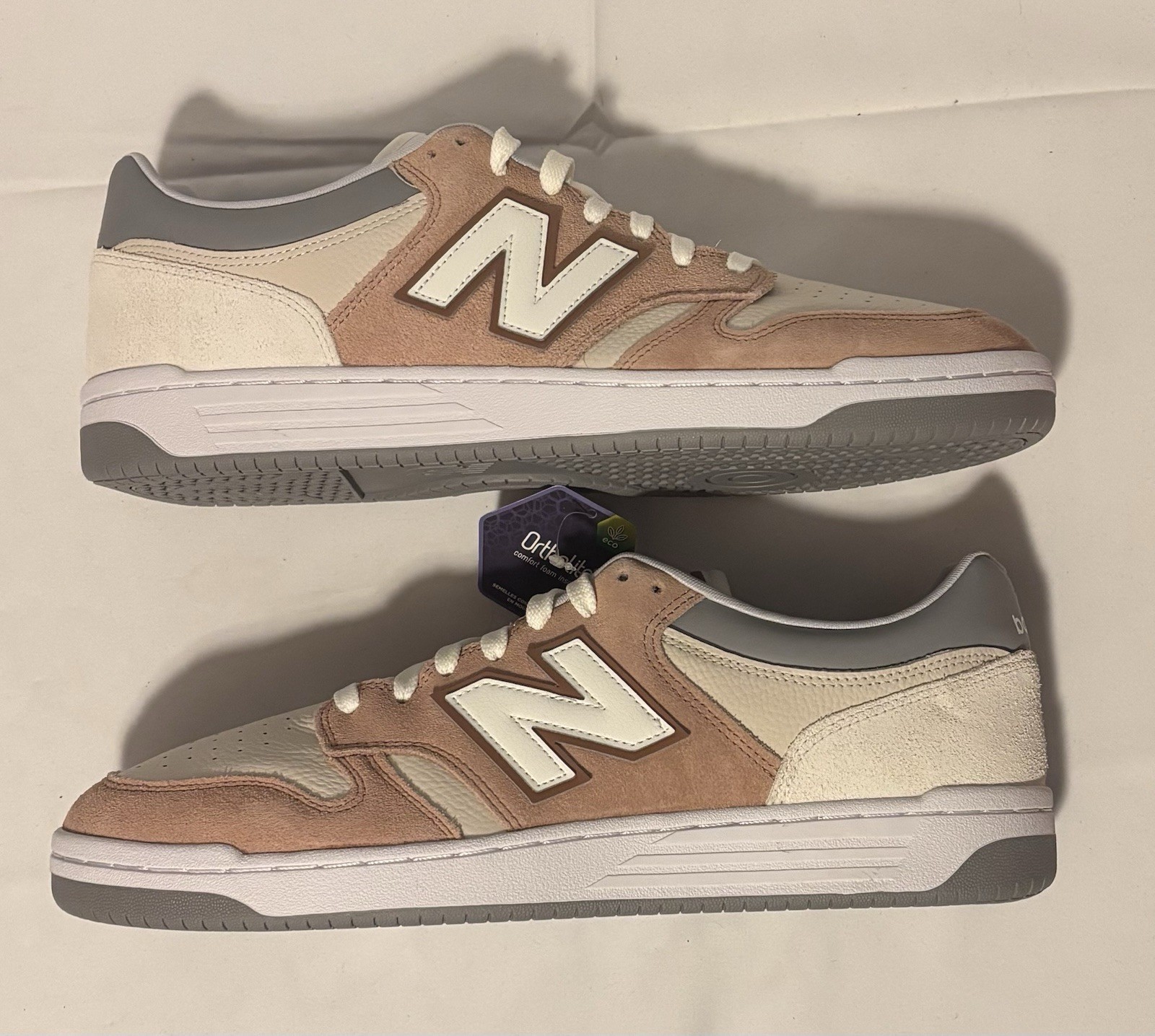 New Balance 480 Court Sneakers Brown Beige White Men’s Size 14 BB480LLL