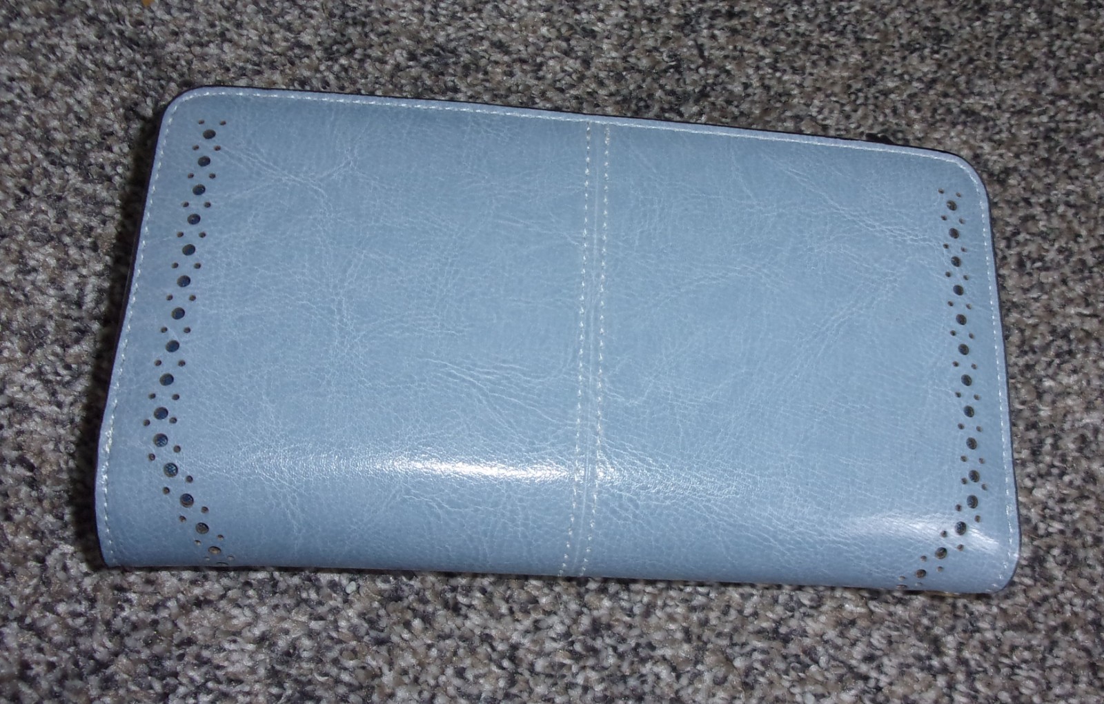 Womens Wristlet Wallet Large Capacity PU Blue Leather Clutch with 26 Card Slots