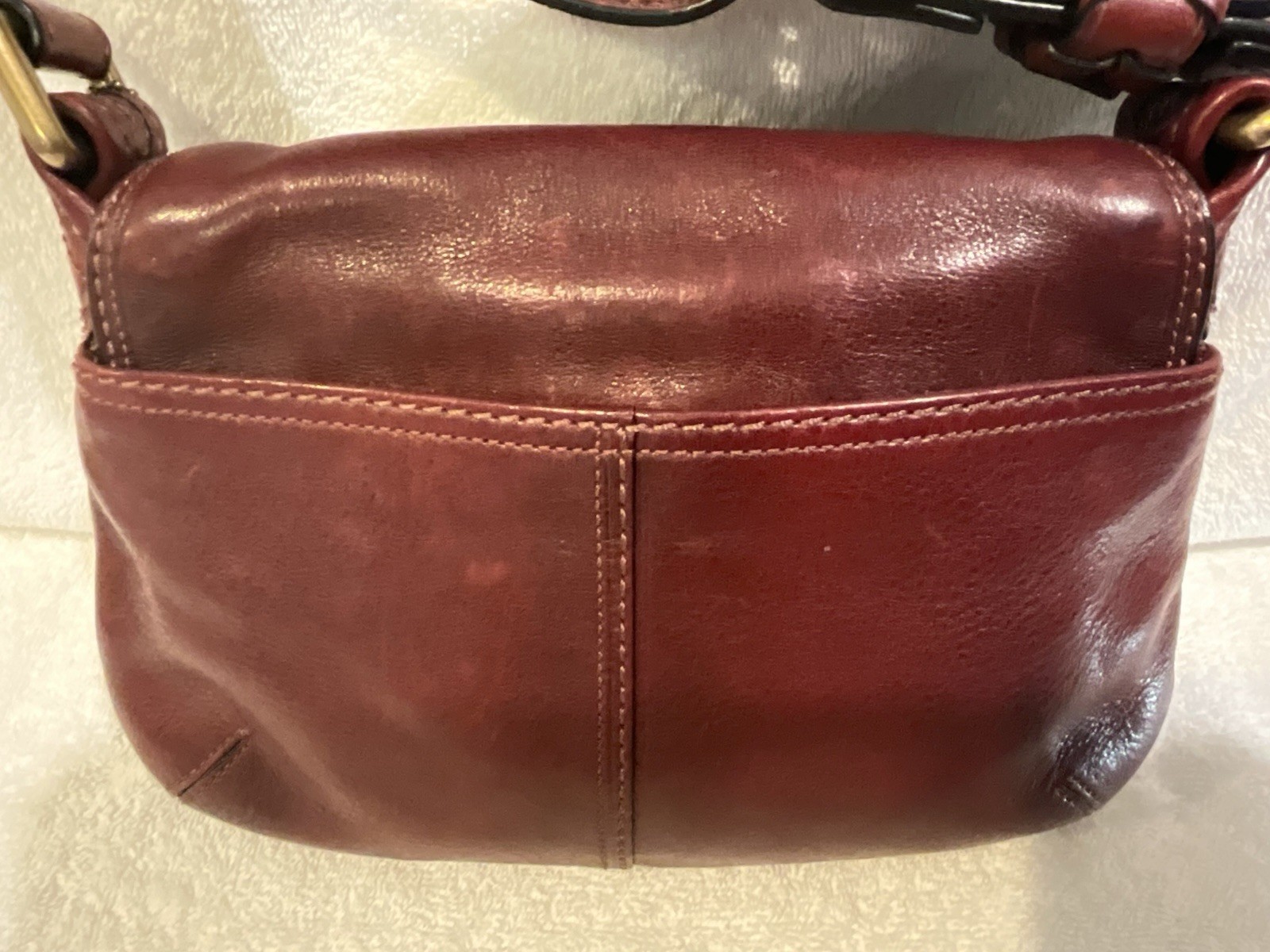 Vintage Coach Bleecker Legacy Tattersall Flap Shoulder Bag Leather Y2K 11427