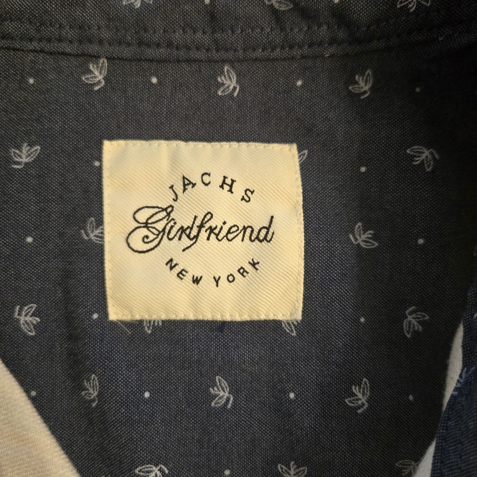 JACHS Girlfriend New York women’s White Solid Button-Up Point Collar Shirt M