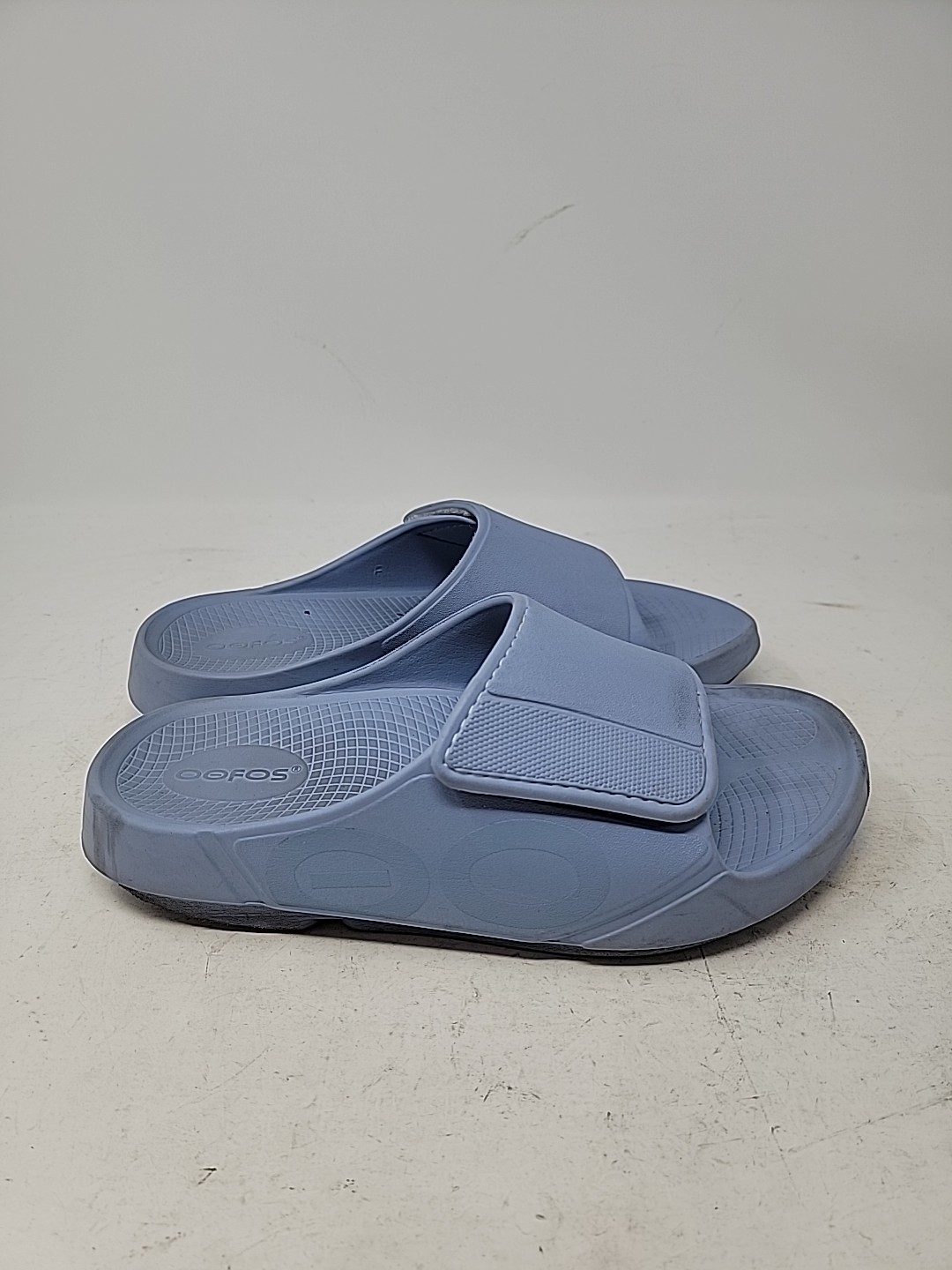 OOFOS OOAHH SPORT FLEX MATTE BLUE SLIDE SANDALS UNISEX WOMEN’S 10 / MEN’S 8